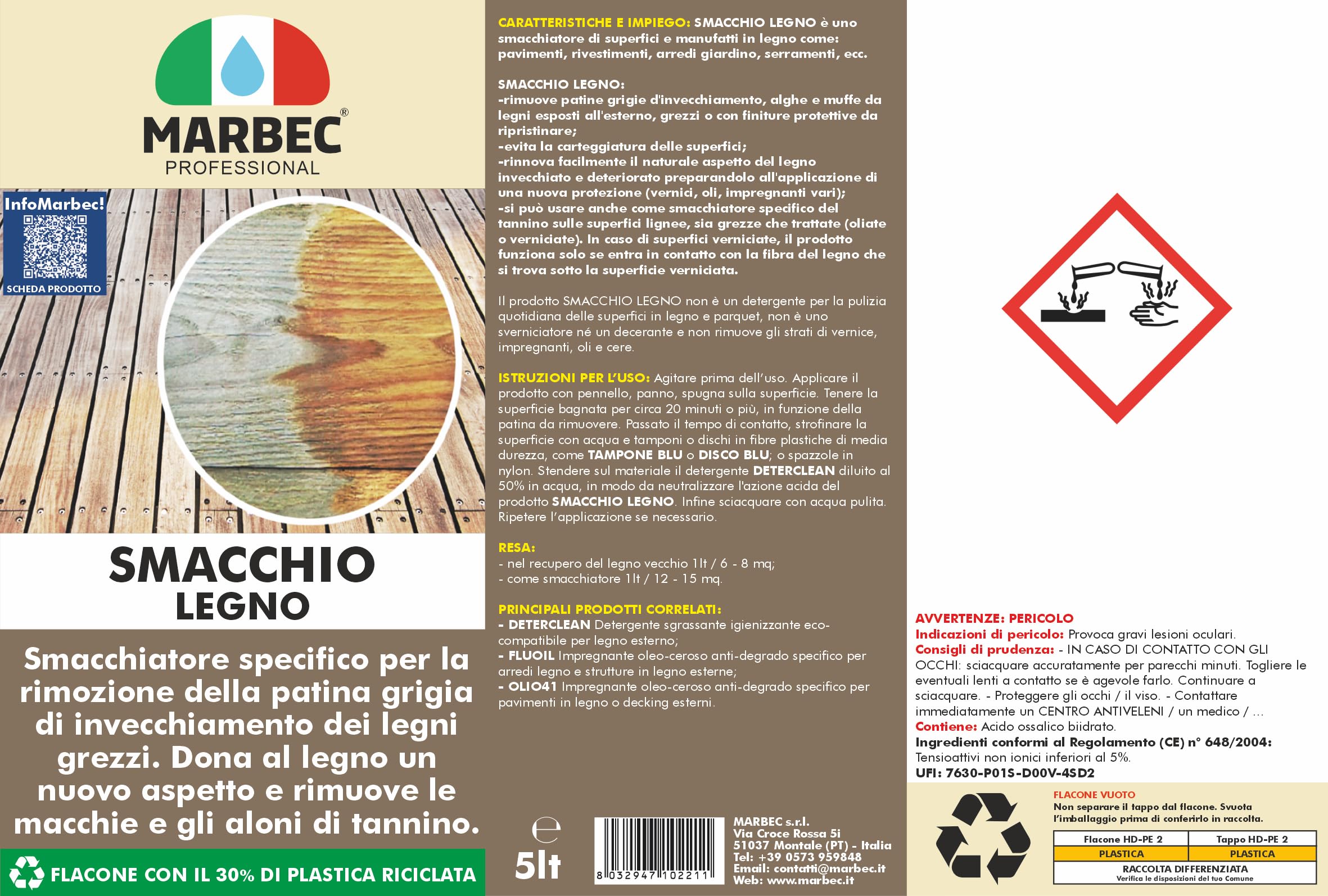 MARBEC SMACCHIO LEGNO 5LT