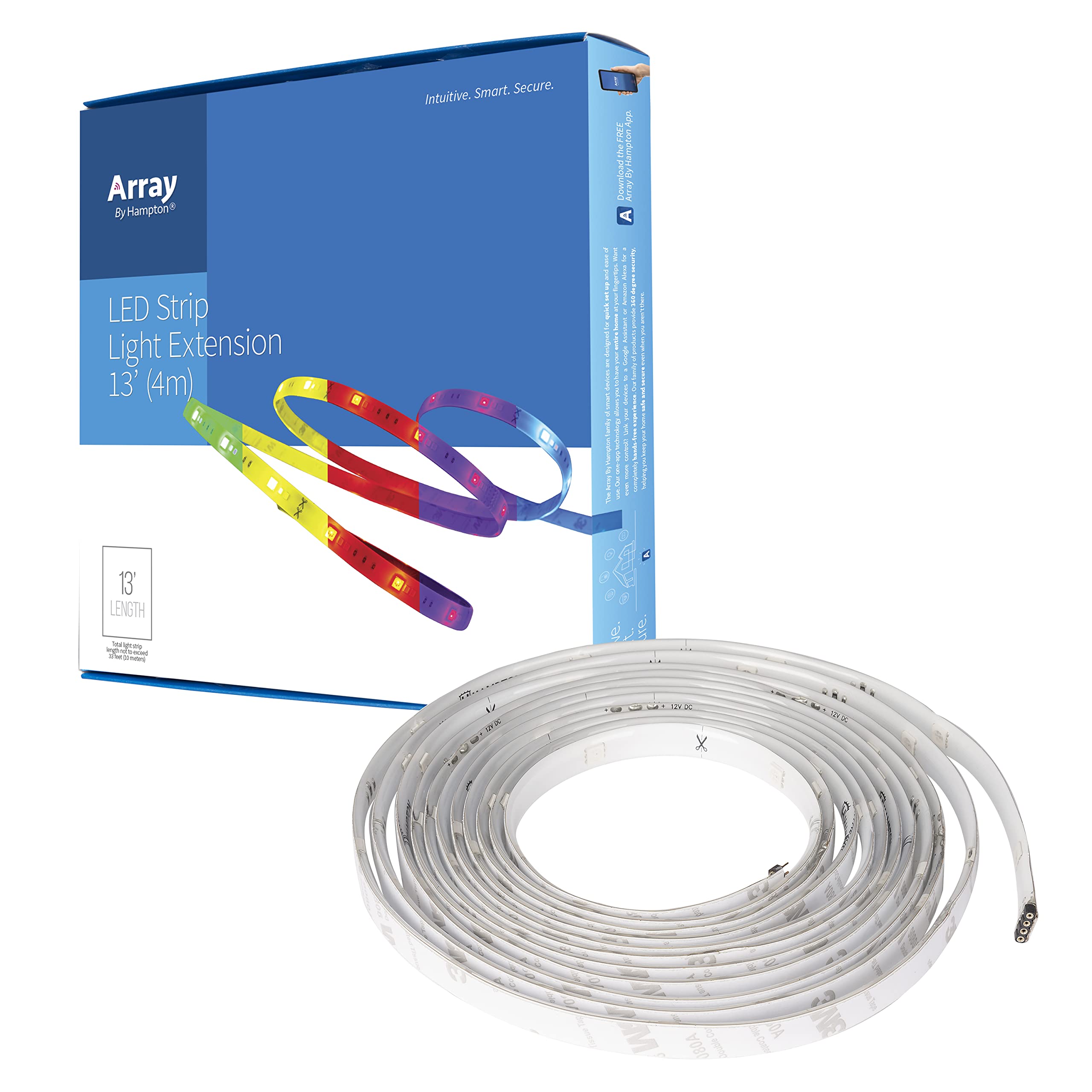 Array by Hampton - Full Color LED Light Strip Extension, 13 Ft. - Add-On Extension Only for Full Color LED Strip Light (HL1030)