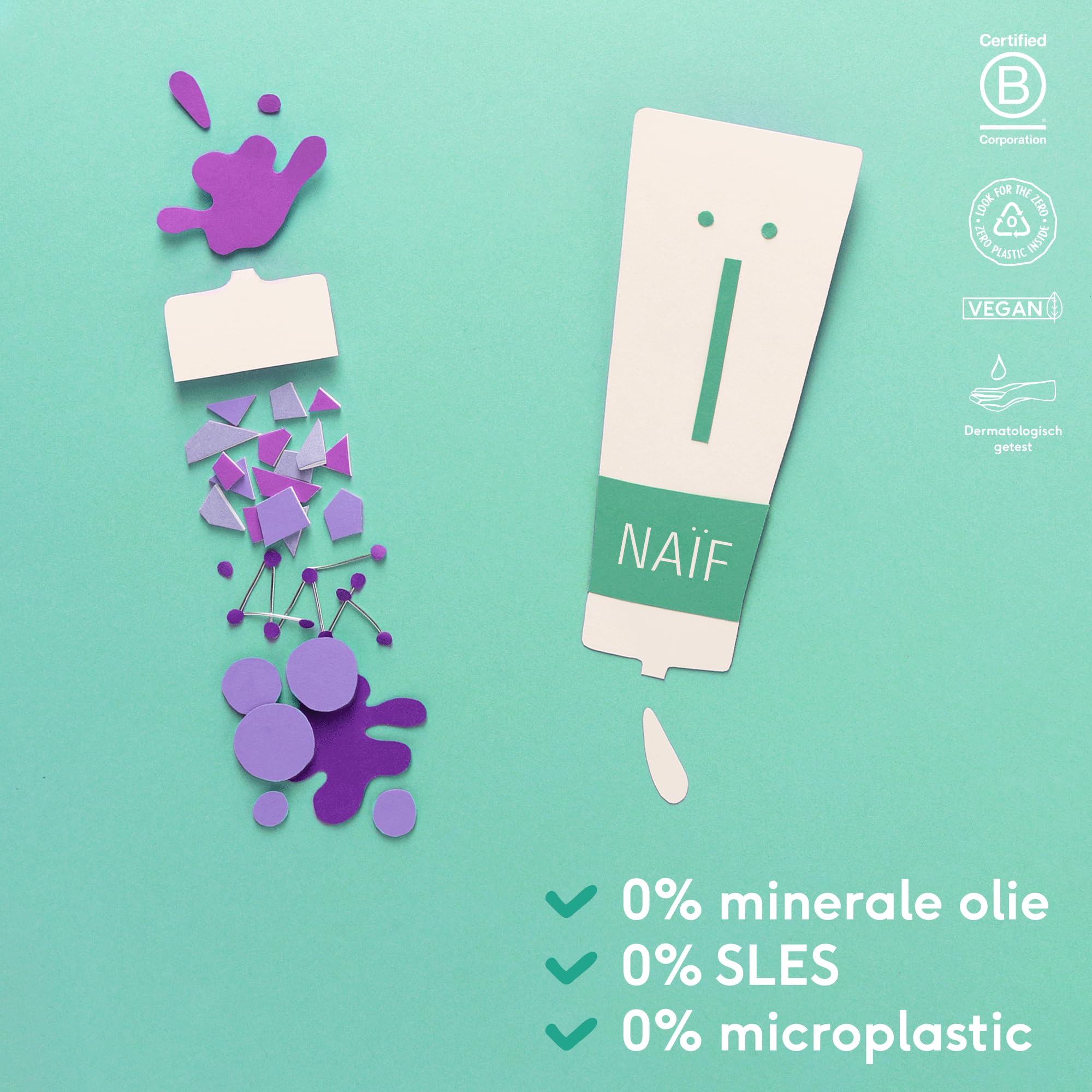 Naïf Crema solare minerale - per Neonati e Bambini - Protezione elevata - Resistente all'acqua - Vegano - SPF50-100ml