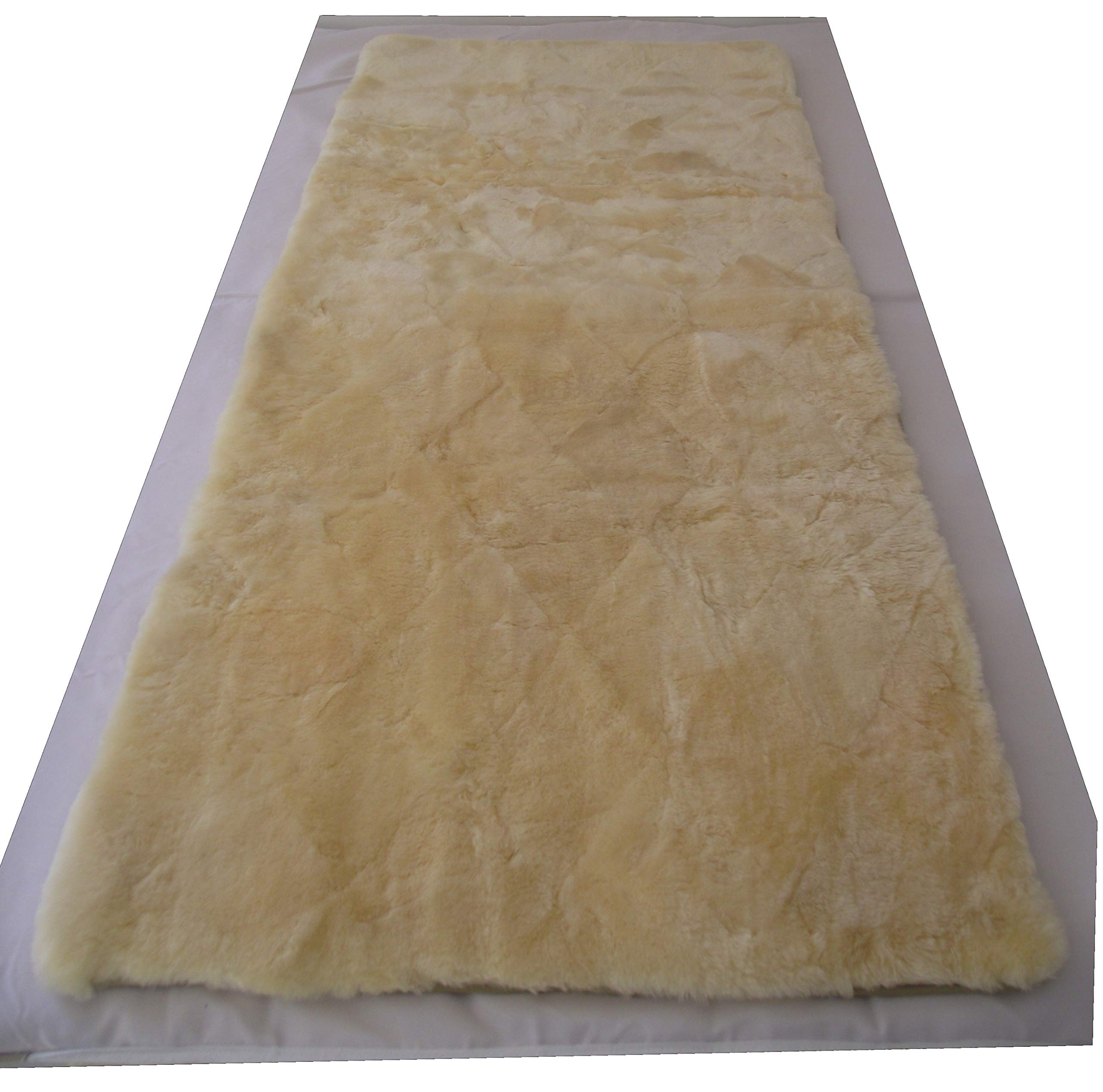 Reissner Lammfelle | MB-P-90/200 | Lammfell Betteinlage | medizinisch gegerbtes Merino Schaffell | Patchwork Qualität | 90x200cm