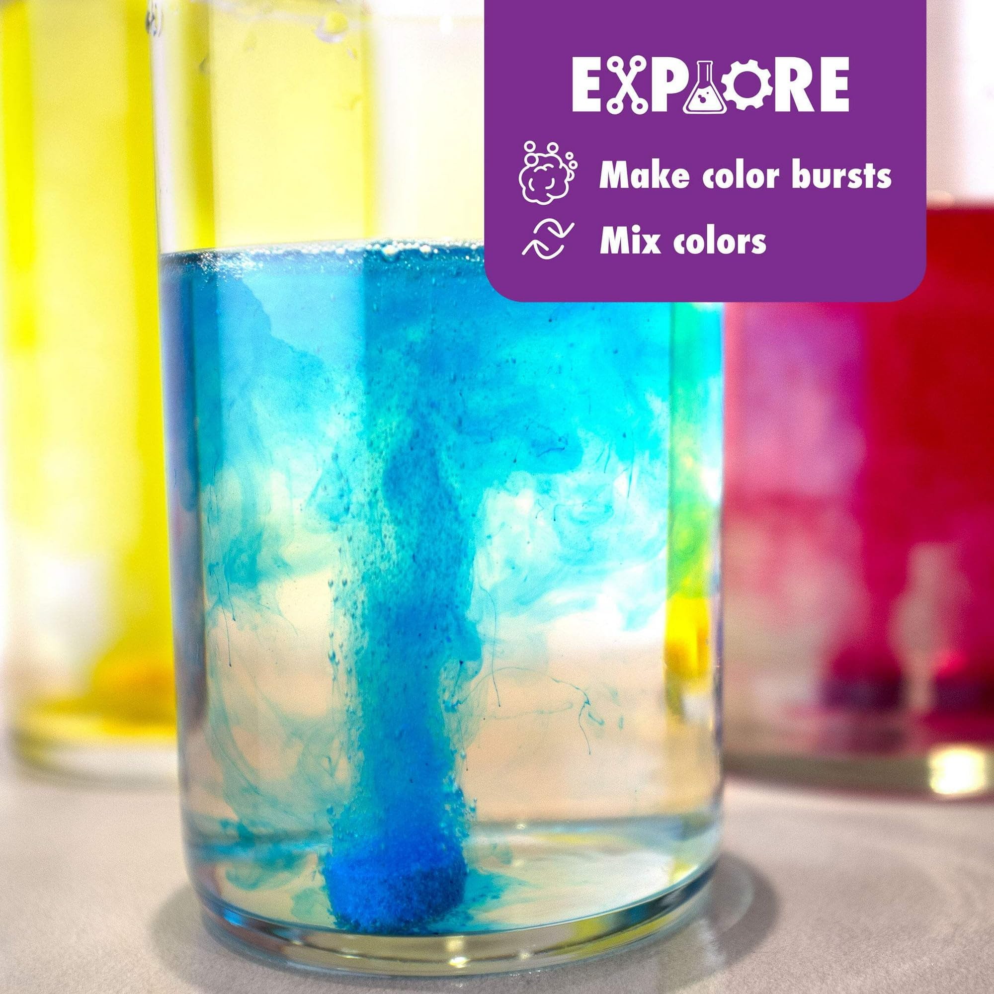 Fizzy Tub Colors, 150 Count - Special Waterfall Cap On The 150 Count Allows Kids to Stream A Rainbow of Colors, Use with Bubble Bath to Create Colored Bubbles, Pack of 2 X 0.73 Lb