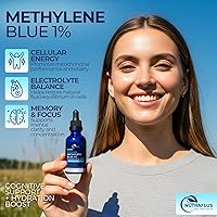Vista 2 de Azul de metileno – 1% azul de metileno de grado farmacéutico – Solución de grado USP para equilibrio de electrolitos, apoyo cognitivo – Sin OMG ni