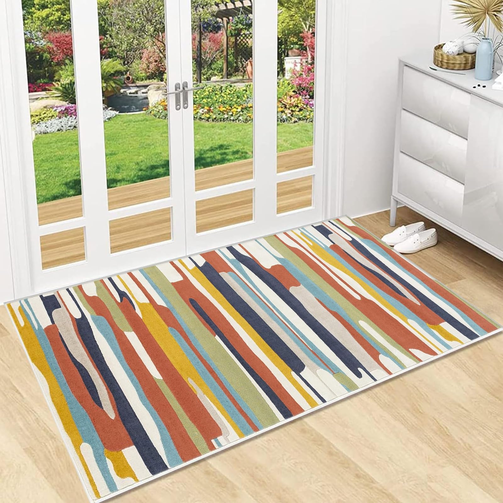 Tappeto Passatoia Cucina Lavabile 40 x 250 cm Moderni, Lavabili, Antiscivolo, Antistatico, Morbida, Pelo Corto Antisfilo Tappeti Moderno Lavabile Tappeto Corridoio, 5