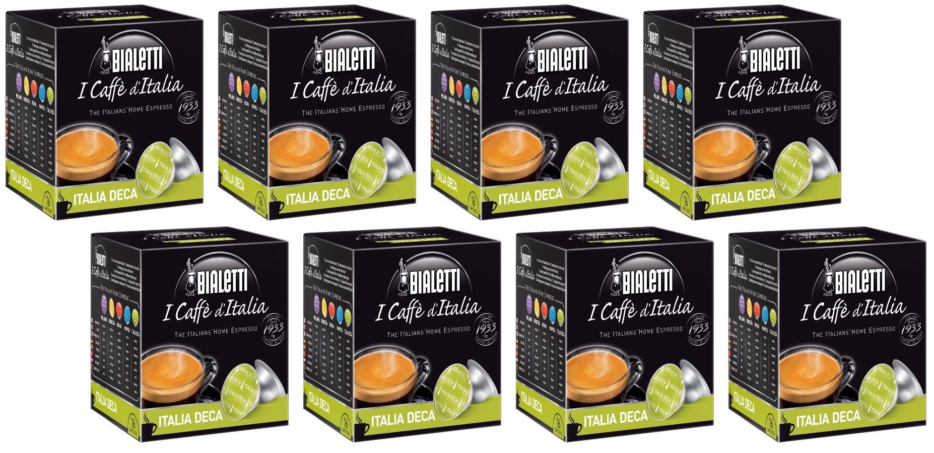 Bialetti Italia Deca Espresso Capsules, 128 Count