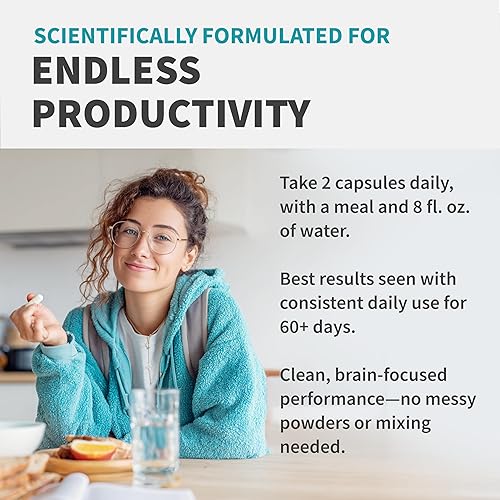 Miniatura 20 de Suplemento cerebral nootrópico 12 en 1 anhidro: Ginkgo Biloba para apoyo cerebral, memoria y enfoque - B12, Alpha GPC, L Teanina y suplementos