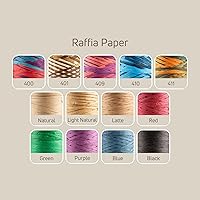 Vista 7 de Sensy Premium - Papel de rafia, 438 yardas, cinta de papel (late)