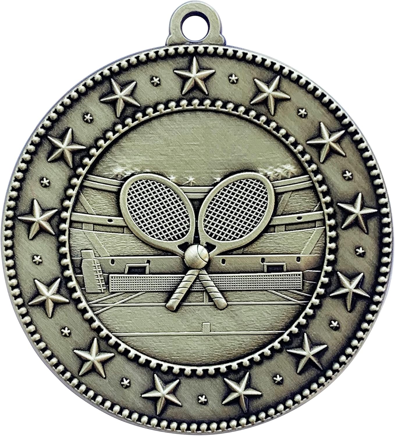 Express Medals テニス ゴールドメダル トロフィーアワード ネックリボン付き EMDC110 - (10パック)