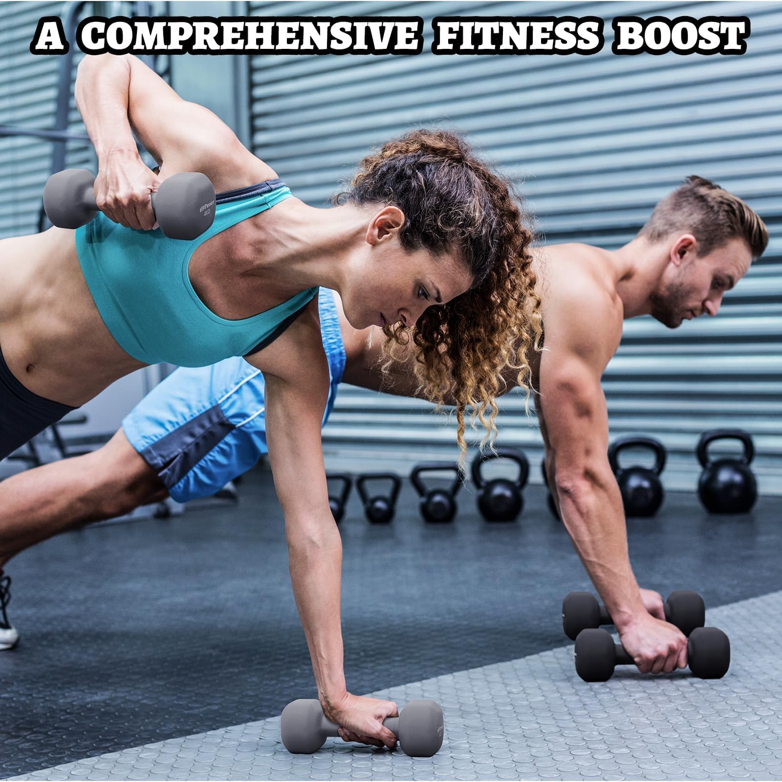 Set di manubri in Neoprene Manubri Corti per Donne e Uomini, Set da 2 Pezzi - Pesi per Allenamento, Ginnastica, Yoga, Pilates, Palestra, Workout, Fitness, Potenza Muscolare e Allenamento Domestico