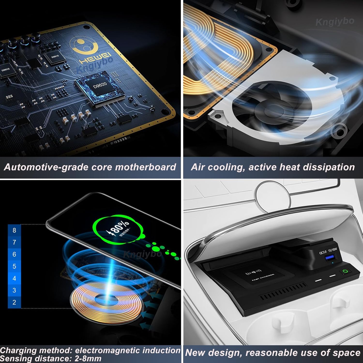 2024 Wireless Car Charger for Mercedes Benz C-Class GLC AMG 2015-2021,15W Fast Charging Phone Charger Pad for Mercedes-Benz C180/C200/C260/C300/C450 GLC200/GLC260/GLC300 AMG C43/C63/GLC43/GLC63