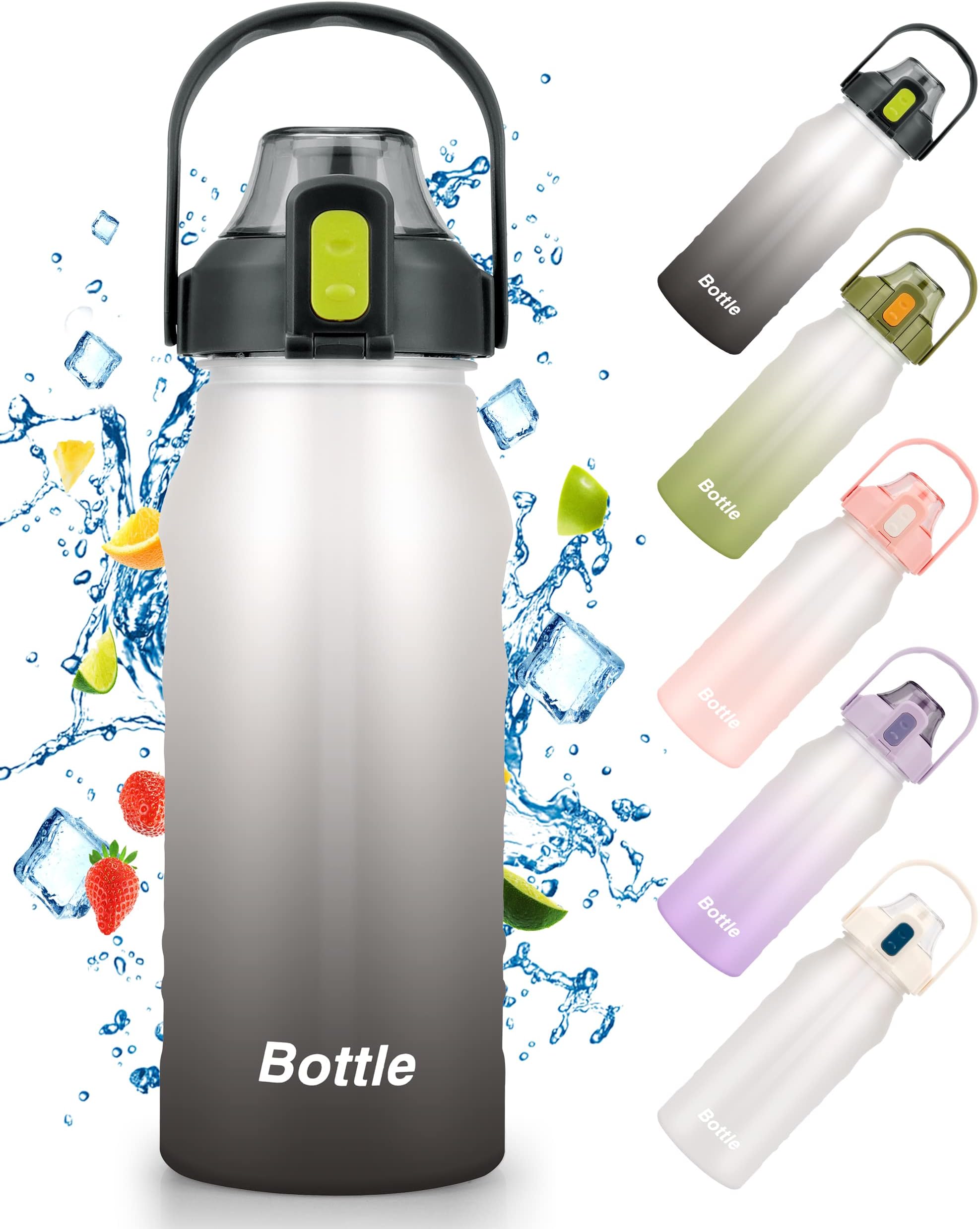 CodiCile 64oz Water Bottle With Time
