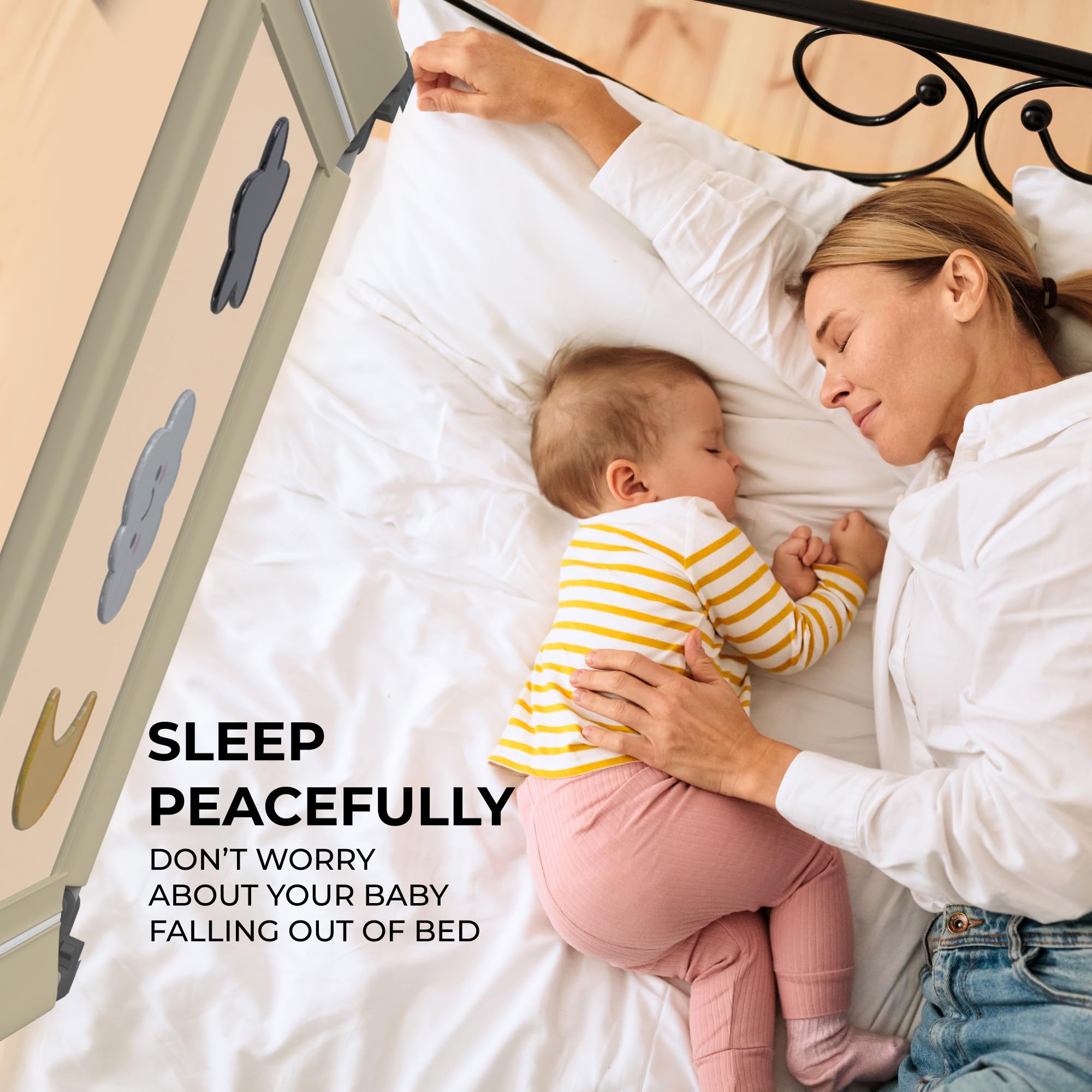 Rieles de cama para niños pequeños, barandillas de cama para cama de bebé, rieles laterales para cama tamaño King, rieles laterales para niños, rieles de seguridad para cama de niños, rieles de