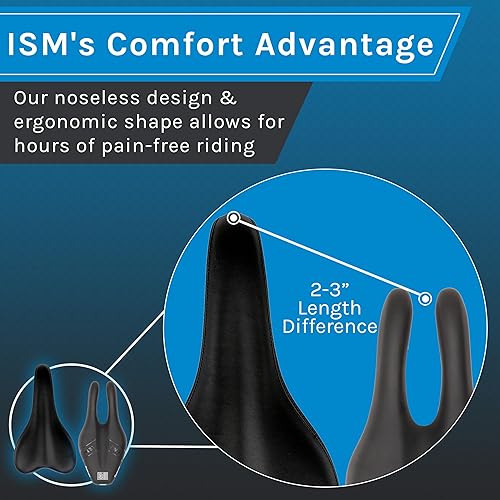 Miniatura 3 de ISM PN Series - Sillín acolchado para bicicleta de carretera, asiento de bicicleta sin nariz diseñado profesionalmente para bicicletas de carretera,