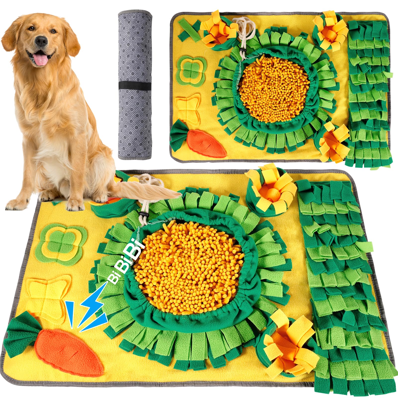 Tonsooze Alfombra Olfativa Perros, Alfombra de Actividades para Mascotas, Alfombra Olfato Perro Mascotas Perros tapete de Entrenamiento Rompecabezas Interactivo Juguetes Entrenamiento de Forraje