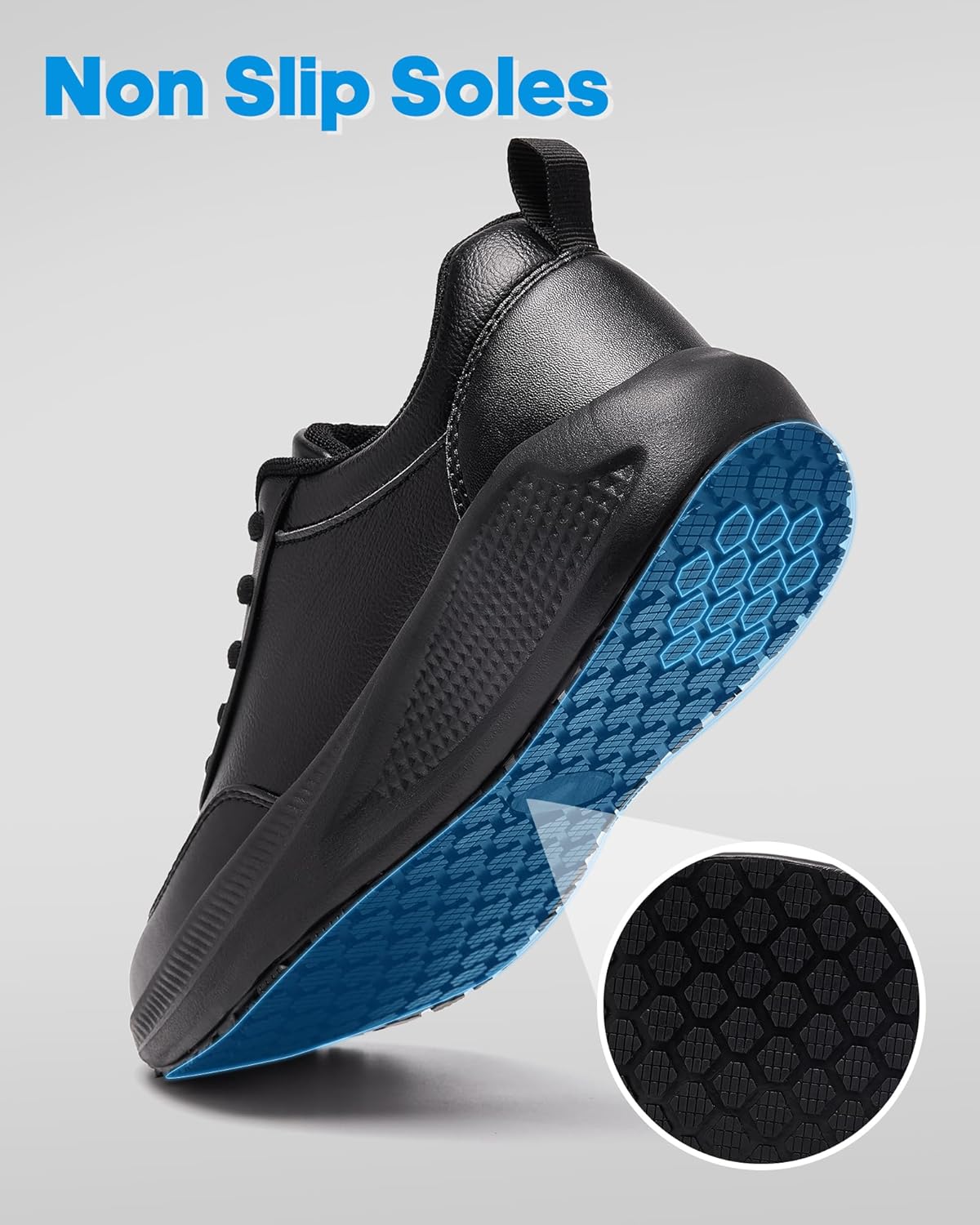 Non Slip Work Shoes for Women Black Food Service Slip Resistant Shoes Waterproof Kitchen Chef Walking Sneakers Nursing Standing All Day - Image 6