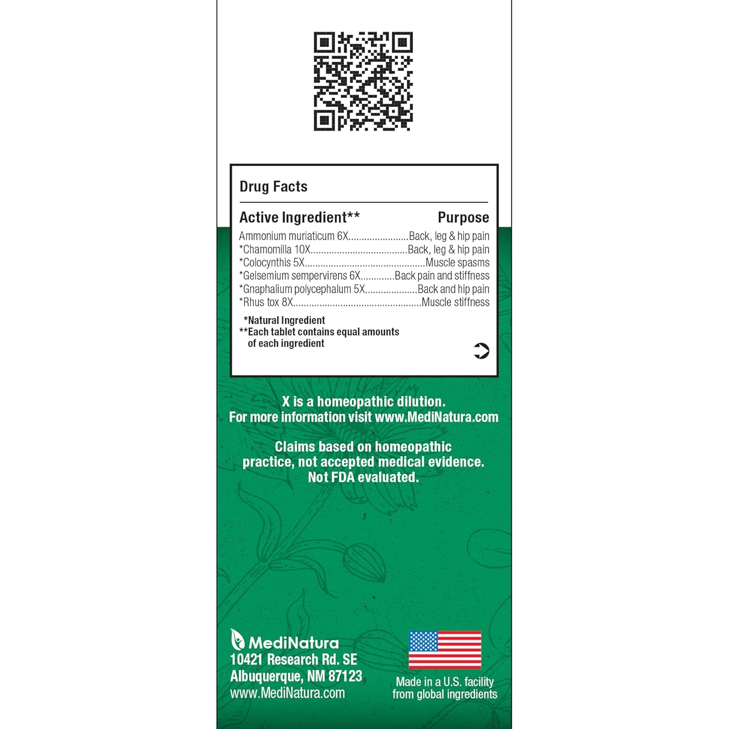 MediNatura BHI Back – Back Relief Tablets – Natural Homeopathic Formula for Muscle Stiffness & Muscle Spasms – Fast-Acting, Non-Drowsy – 100 Count - Image 7