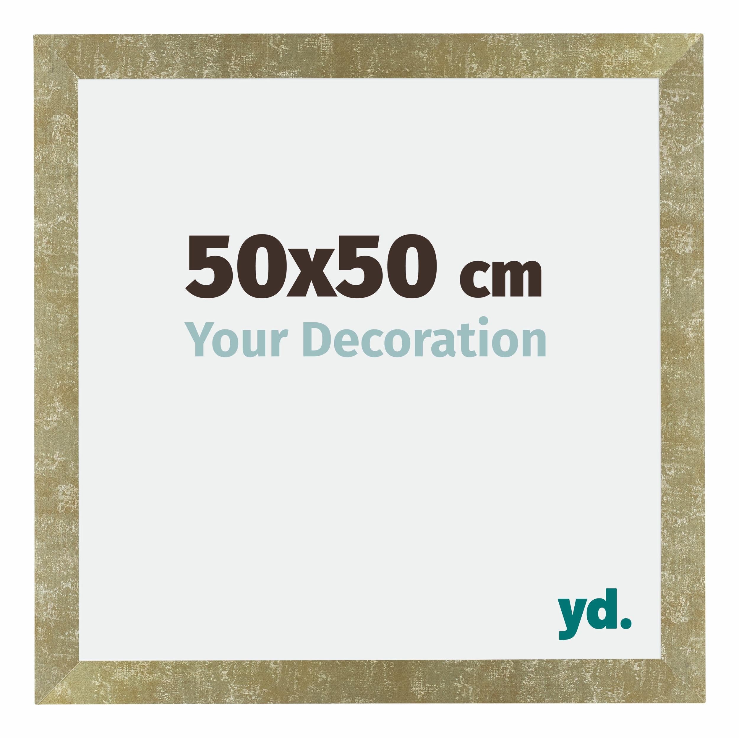 Your Decoration - Picture Frame 50x50 cm - Gold Antique - Decorative Wall Frame in MDF with Antireflection - Frame 50x50 - Mura — image 1