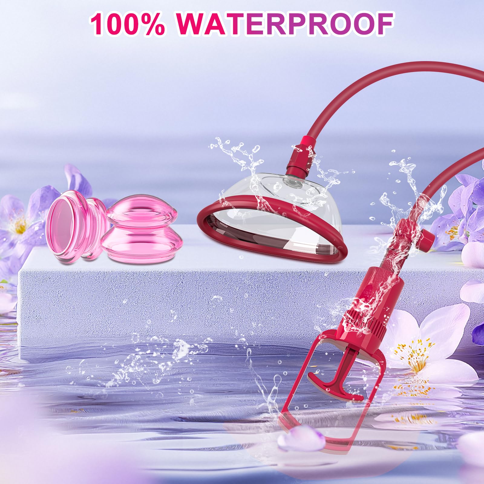 Rosso Pussy Pump Giocattoli Sessuali per Donne Succhiatori Manuali per Capezzoli, Pompe Vaginali e Clitoride per Aumentare il Piacere Sessuale, Stimolatore di Capezzoli e Clitoride per Donne e Coppie