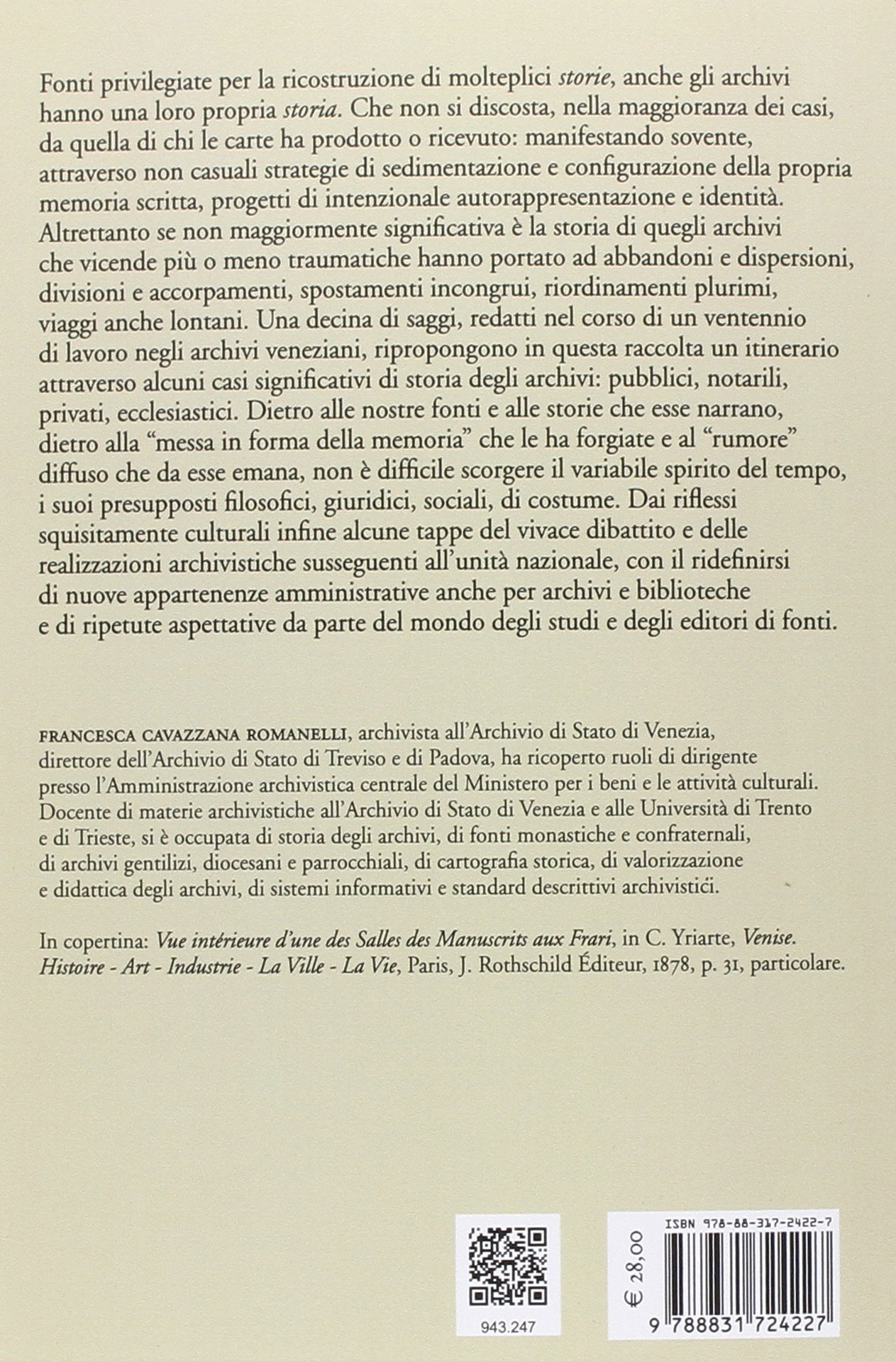 Storia degli archivi, storia della cultura. Suggestioni veneziane