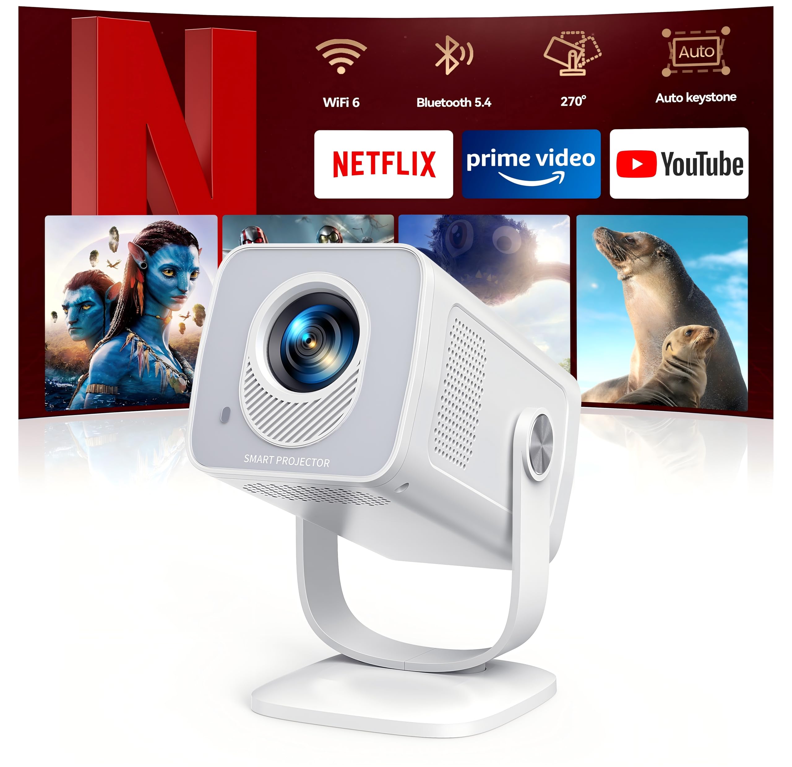 ル*ン様 新品 TOPTRO プロジェクター Amazon.co.jp: TOPTRO プロジェクター 5GWIFI ホームプロジェクター 高