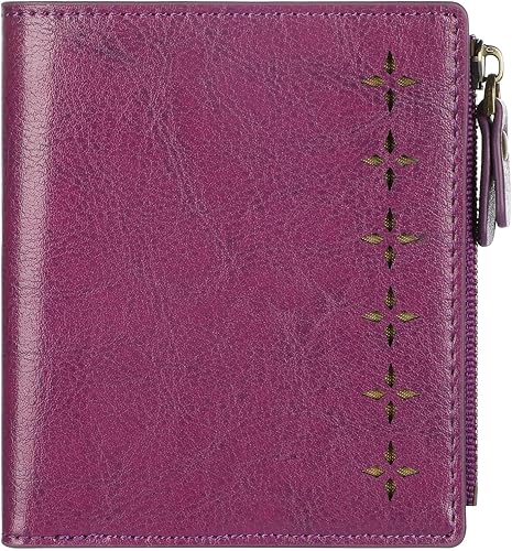 Lavemi Carteras ultrafinas de cuero compacto para mujeres y niñas, con bloqueo RFID, tarjetero para tarjetas de crédito para mujeres