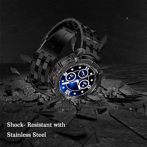 Miniatura 2 de HASLFM - Funda de metal y correas compatibles con Samsung Galaxy Watch 654 de 1.732 pulgadas, correa de reloj resistente de acero inoxidable con