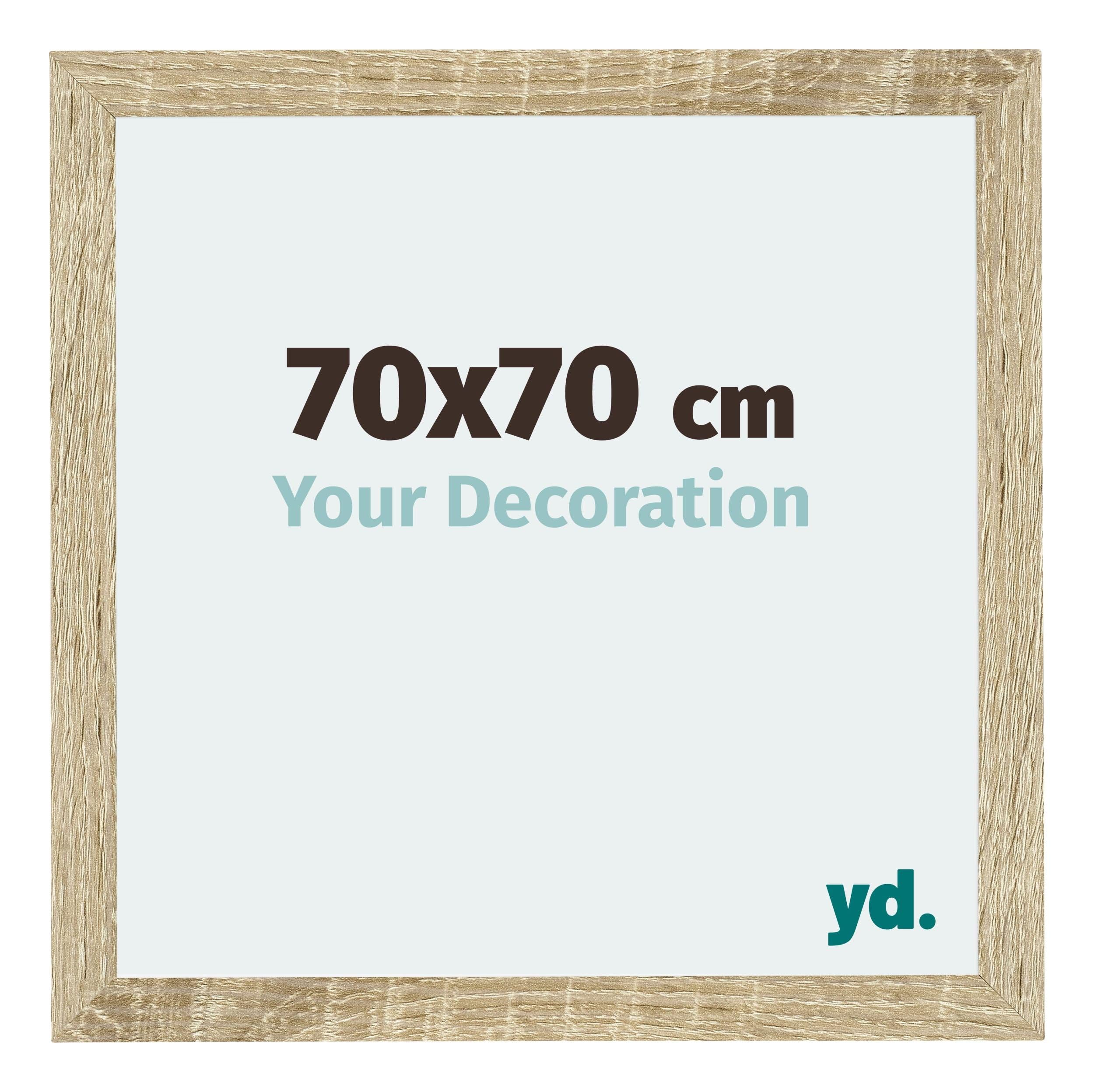 Your Decoration - Picture Frame 70x70 cm - Sonoma Oak - Decorative Wall Frame in MDF with Antireflection - Frame 70x70 - Mura