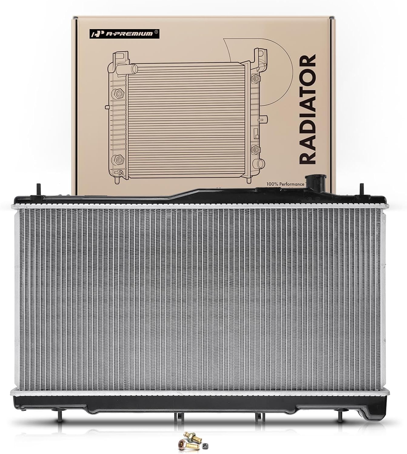 A-Premium Engine Coolant Radiator with Transmission Oil Cooler Compatible with Subaru Outback 2005-2009 Legacy 2008-2009 3.0L, Automatic Transmission, Replace# 45111AG04A
