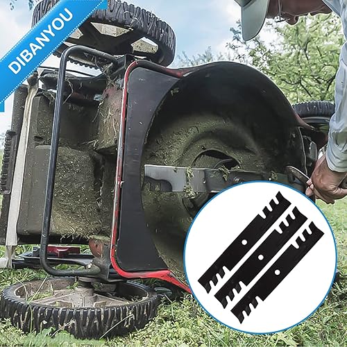 Miniatura 6 de Dibanyou Cuchillas de mantillo para cubierta de 32 pulgadas y 48 pulgadas John Deere AM104489, Bad Boy 038-5350-00, Toro 107-319, Scag 481706