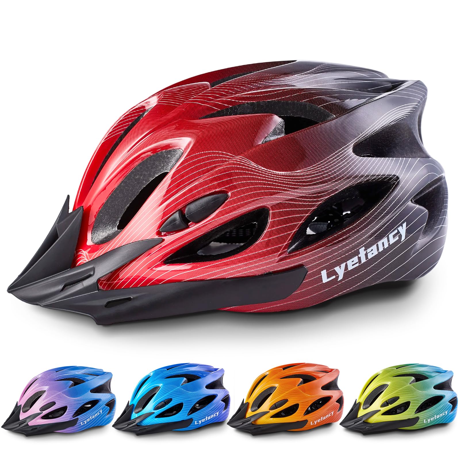 Lyefancy Kinder-Fahrradhelm, Kinderhelm für 3–11 Jahre, Jungen, Mädchen, verstellbarer Helm für Fahrrad, Roller, Skaten, Radfahren, mit Visier