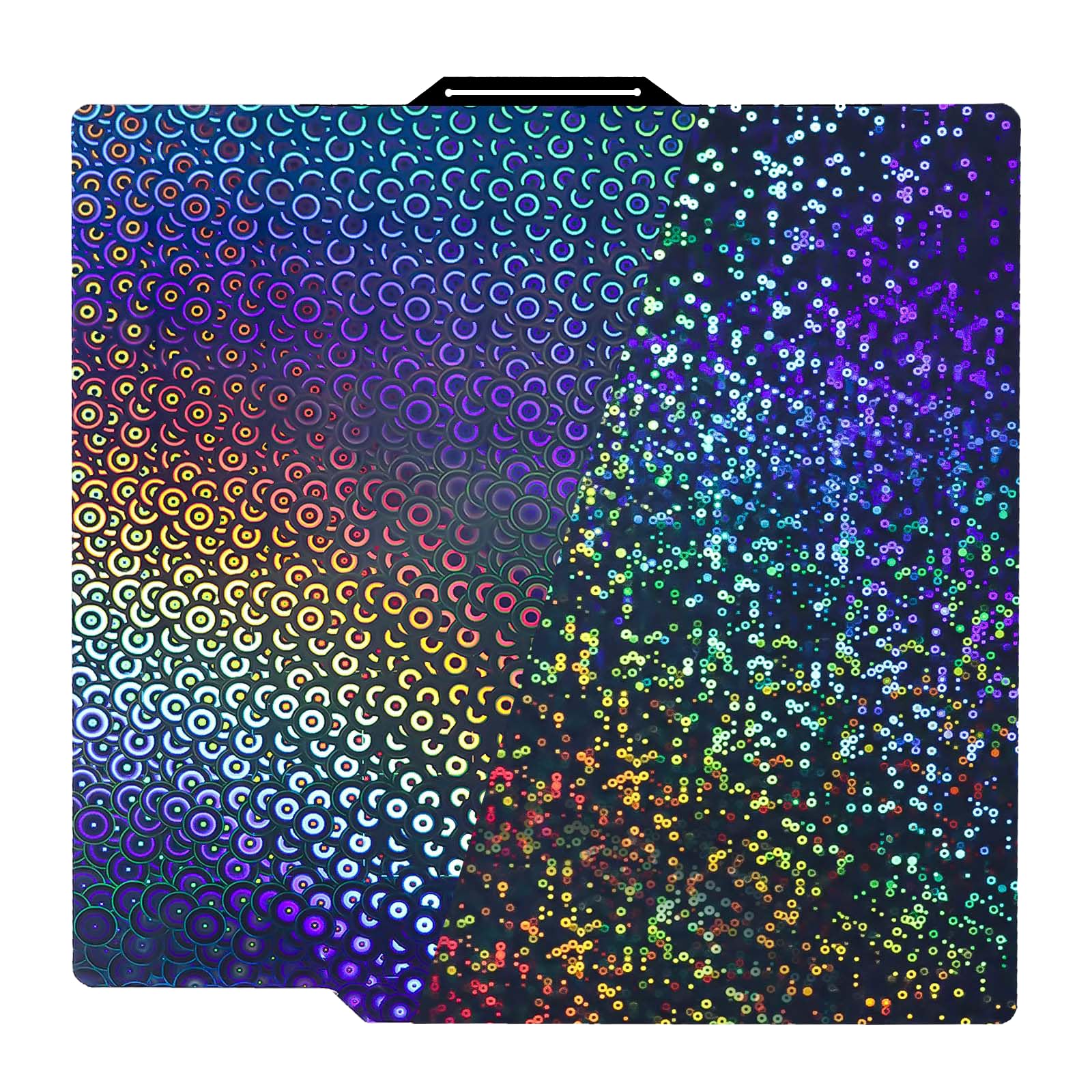 IdeaFormer Smooth Rainbow Circles+Kaleidoscope PEK płyta dociskowa do Bambulab X1/X1C/X1E/P1P/P1S/A1, PEK Spring Steel płyta drukarska 257 x 257 mm do drukarki 3D Bambu Lab