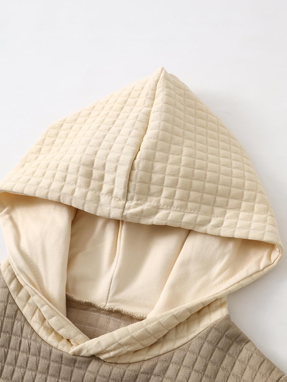 Boys Hooded Sweatshirts Waffle Knit Colorblock Pullover Hoodies Casual Sweatshirt 4-12 Years - Image 5