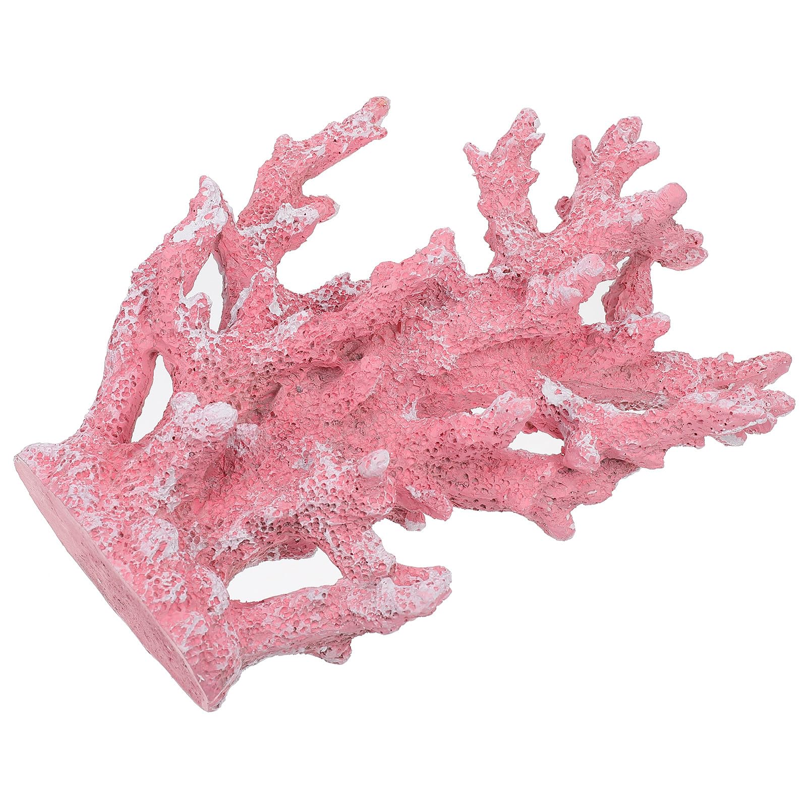 Alipis Decoración de Coral Artificial para Acuario Estilo Mediterráneo de Resina Rosa, Adorno Decorativo Realista y Fácil de Cuidar para Decoración de Peceras