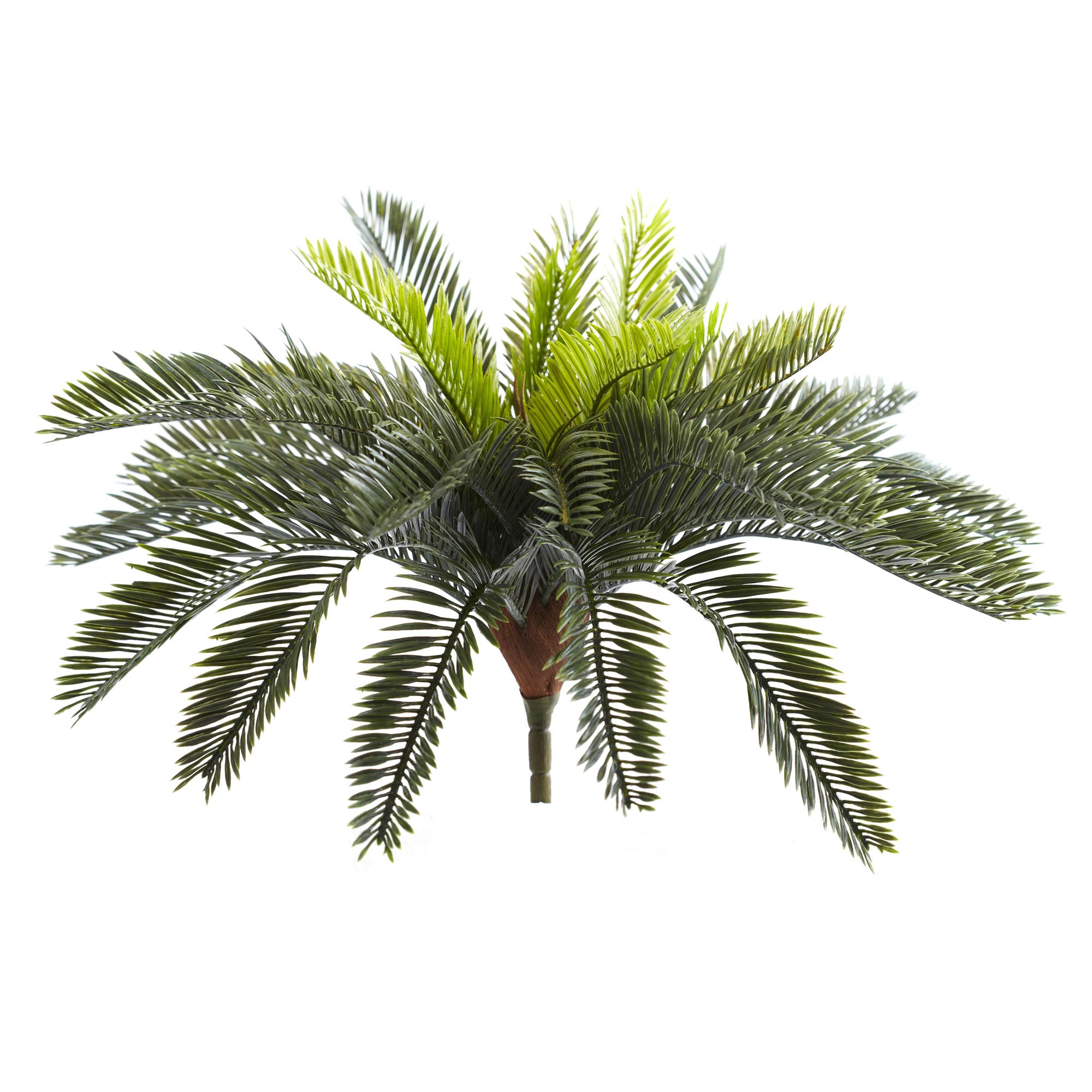 Nearly Natural 13” Cycas (Set of 2) Artificial Plant, Green, 2 Count
