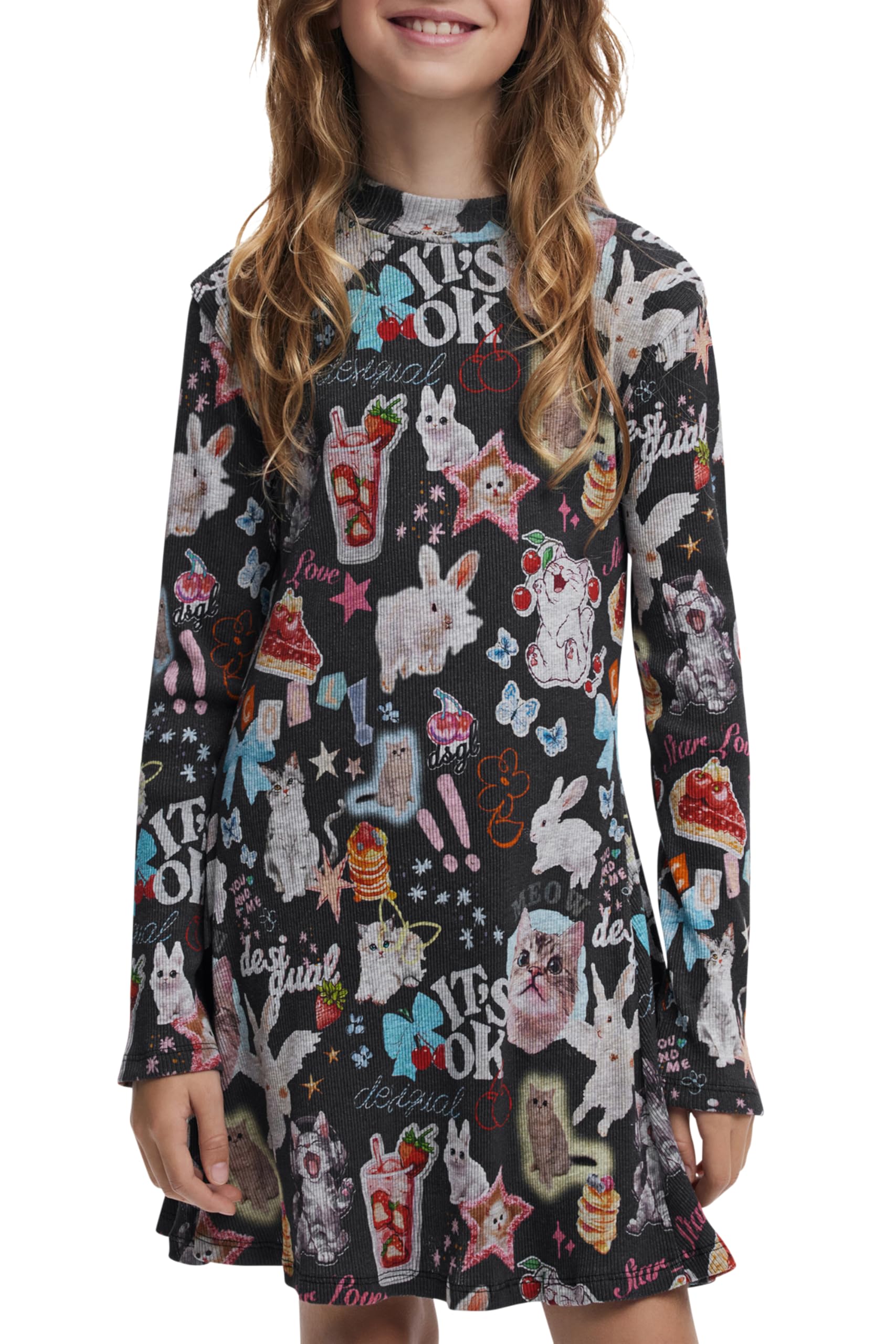 Desigual 25wgvk06 Dress Bambine e Ragazze