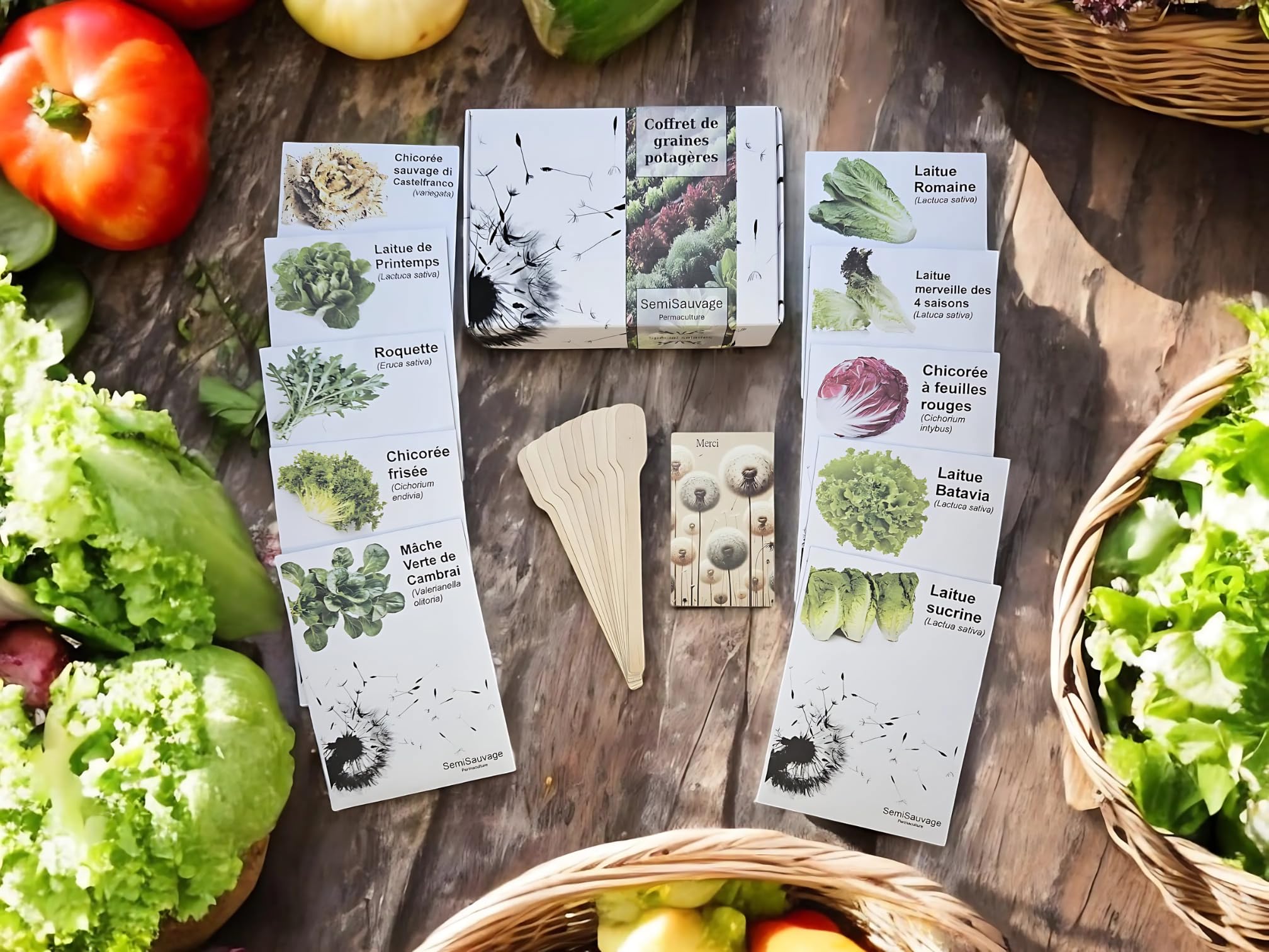 Coffret de Graines - Spécial Salades - SemiSauvage Permaculture