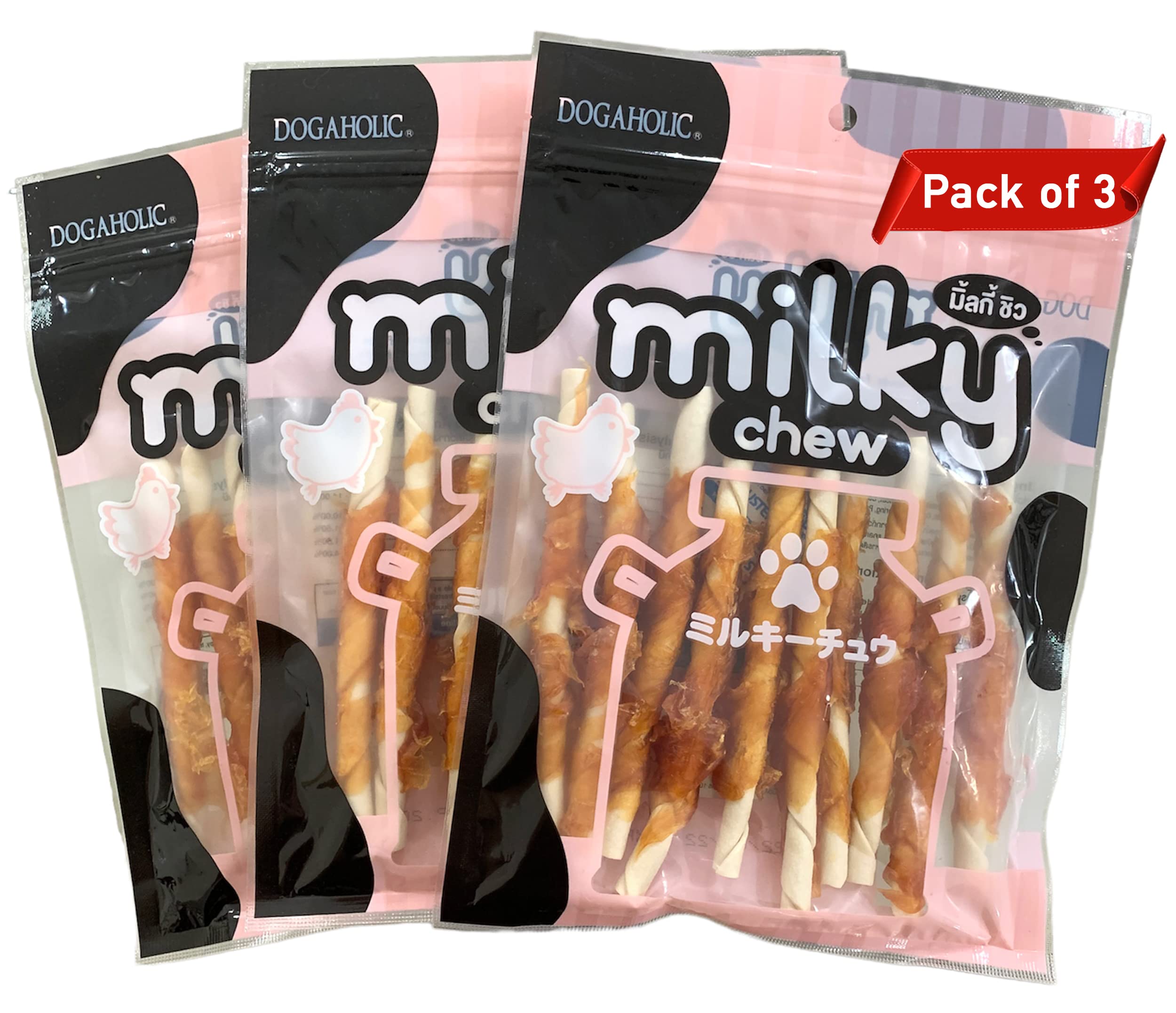 Dogaholic Milky Chew Chicken Stick Style: Dog Treats by For The Fur Kids (Pack of 3) (B0BR8L3CYC) Amazon Price History, Amazon Price Tracker