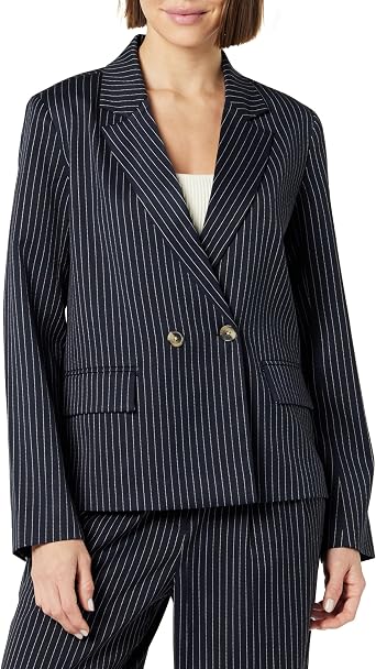 The Drop Womens Liza Relaxed Double-Breasted Blazer