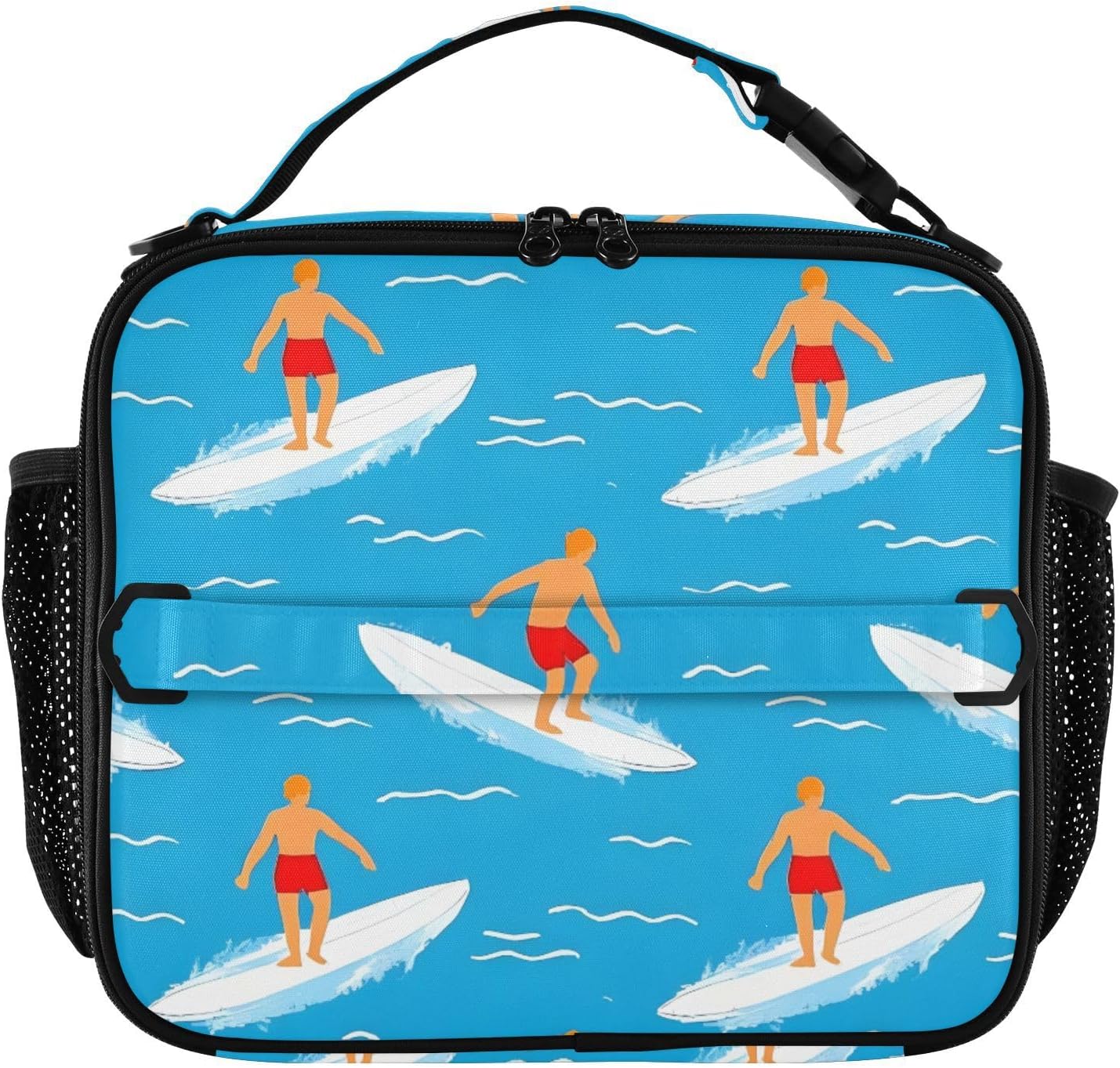 OREZI Surf Lunch Box Reusable Insulated Lunch Bag Women Men Cooler Tote Bag for Kids Boys Girls School Office Picnic