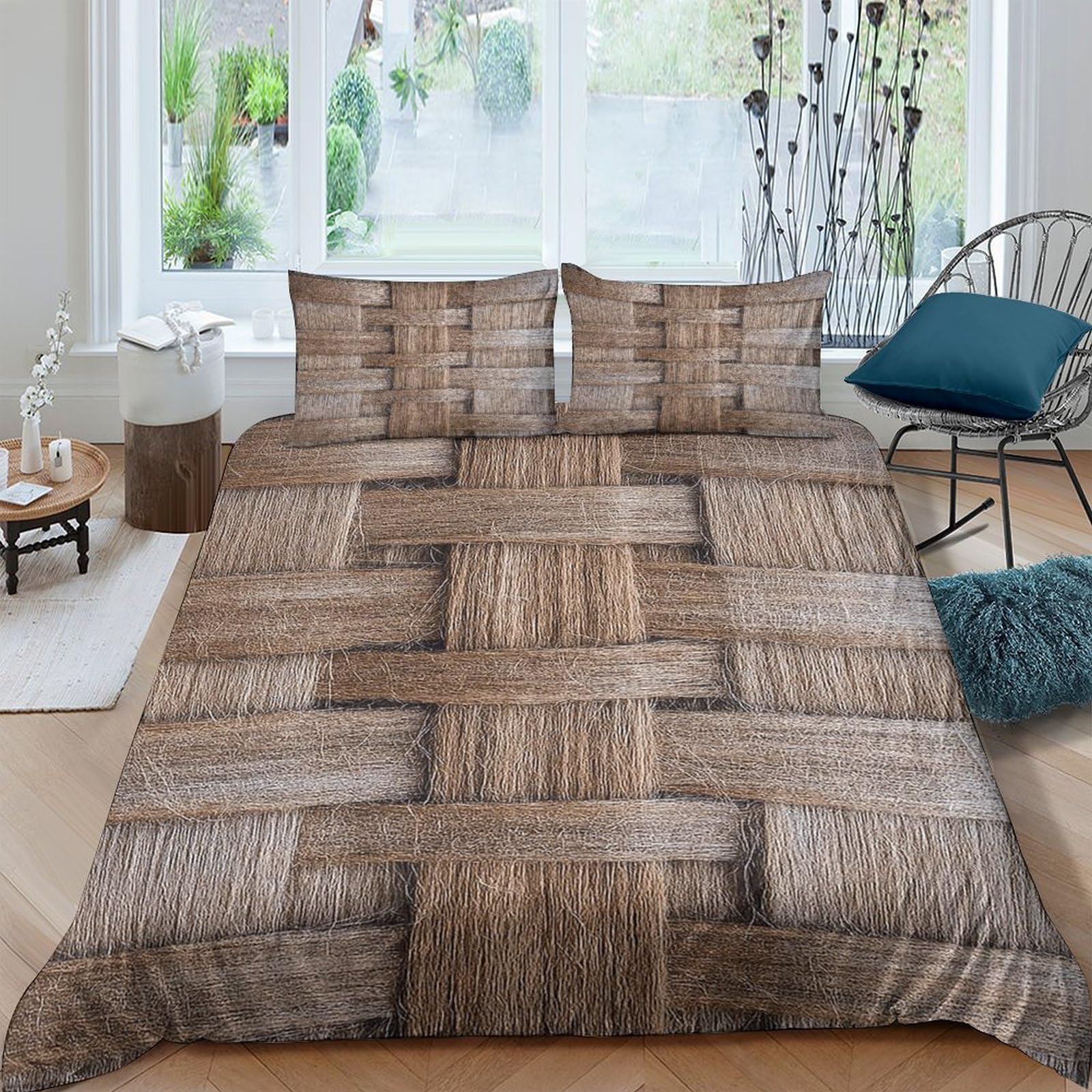 Ctjqhvkz Style-6 3D Printed Wood Texture Fitted Sheet Microfiber Soft Breathable Rustic Pattern Bed Cover For Bedroom Dorm Decor Single（135X200cm）