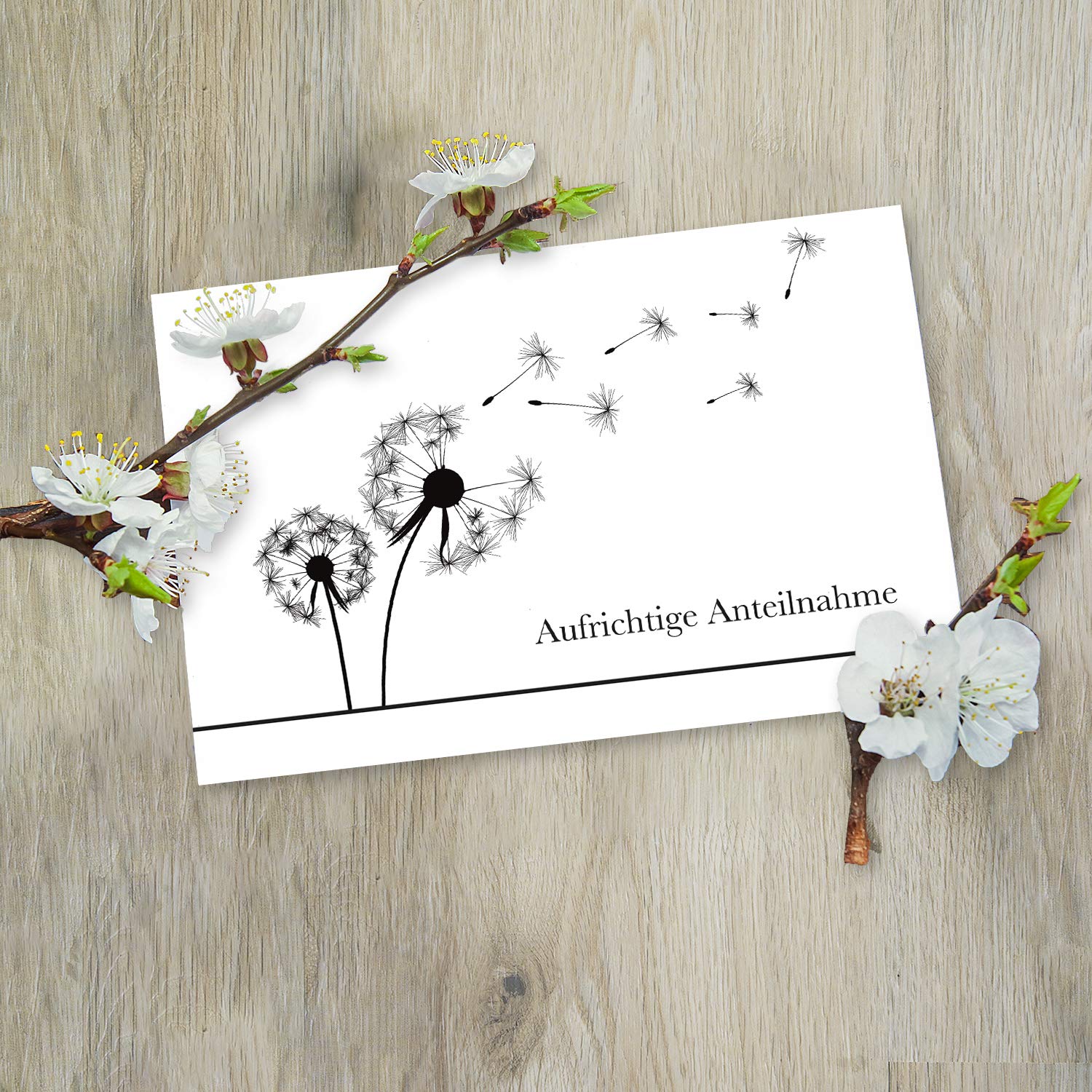 Set 12 einfuehlsame trauer Cartoline con buste – Assortimento il dolore – il dolore Card – beileid carta – beileid Karten (doppia copertura/biglietti con buste