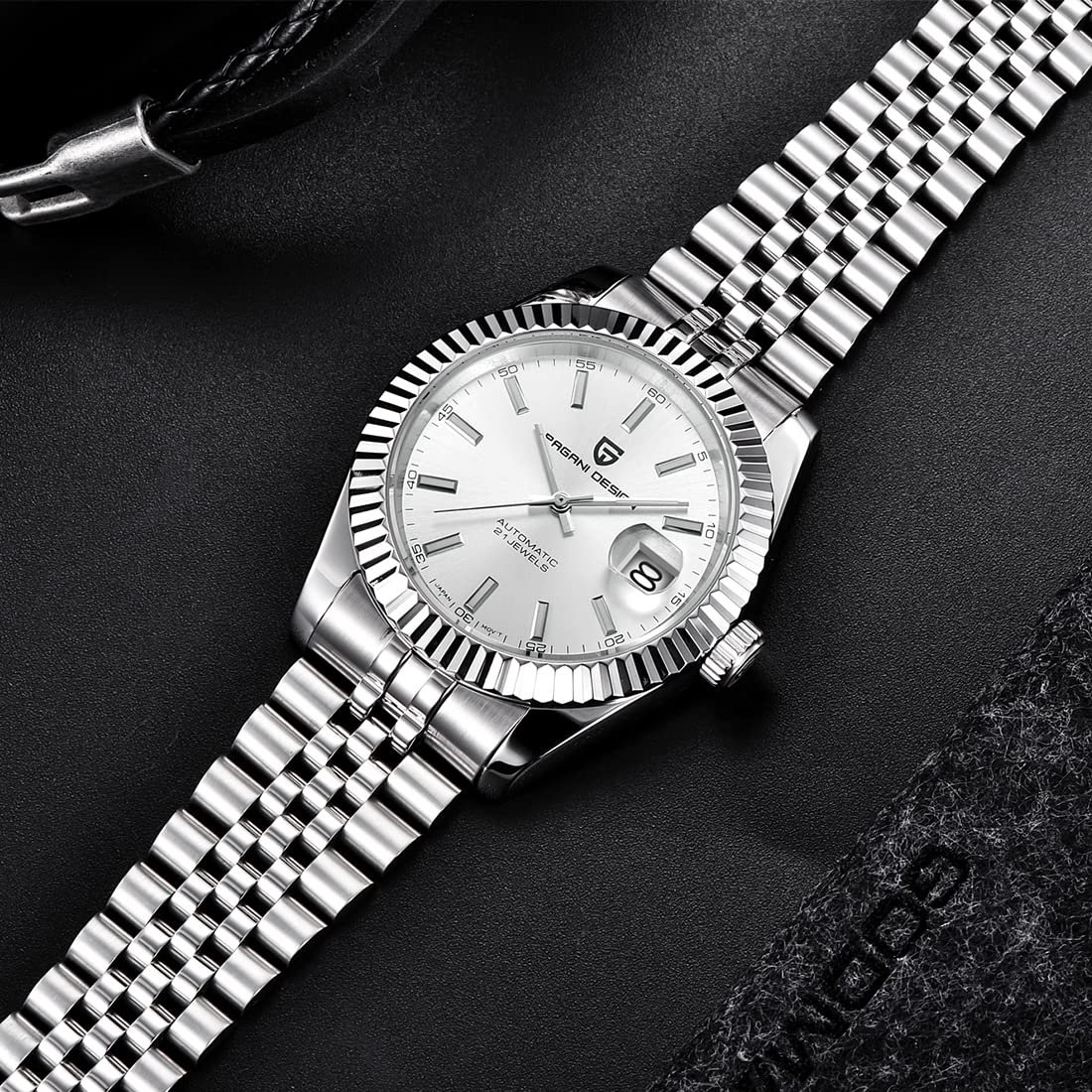Pagani design Orologio Automatico da Uomo, Movimento Meccanico Automatico Giapponese, Elite Business Watch, Acciaio Inox, Moda Casual, Resistente all'Acqua fino a 100m…