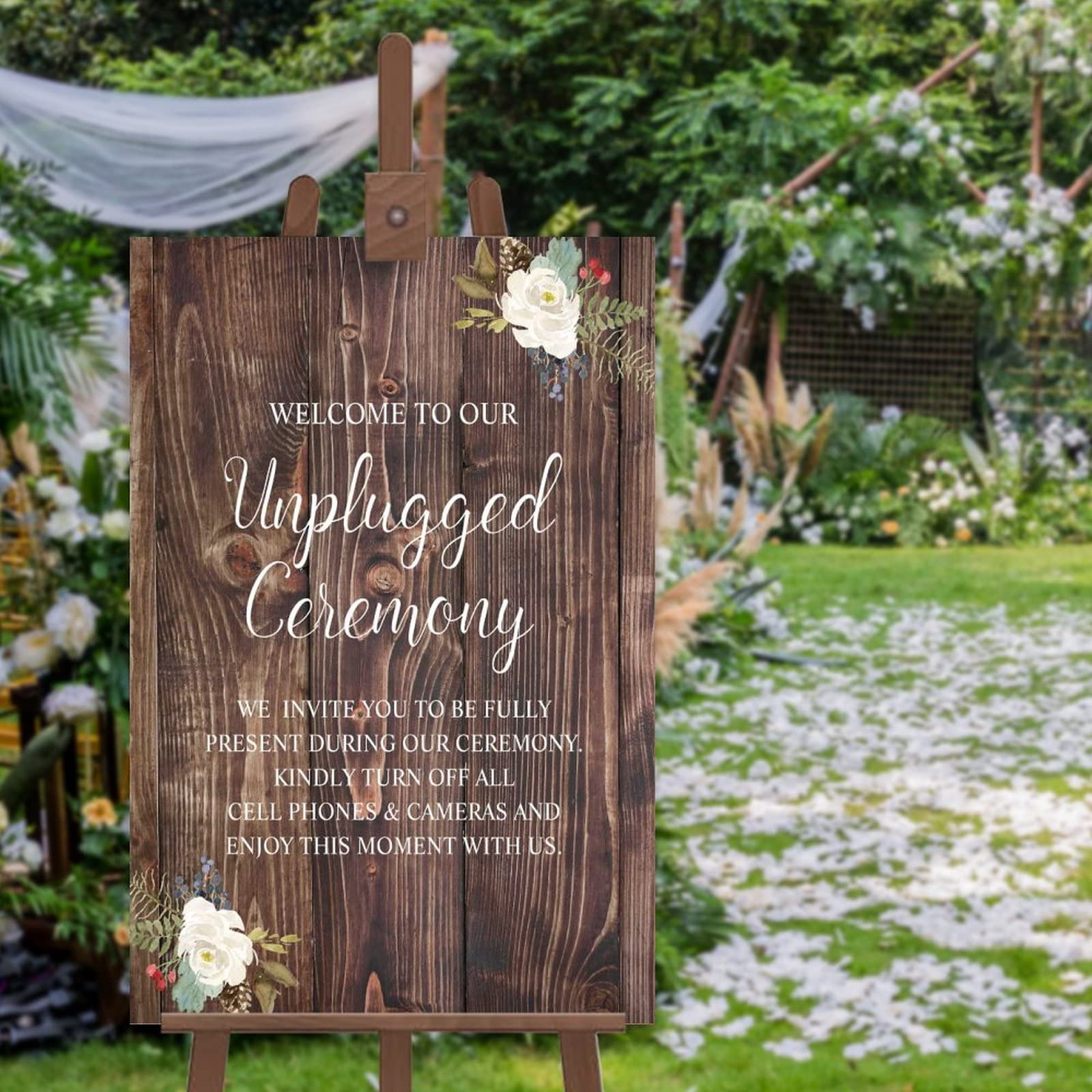 Wedding Welcome Tablet Unplugged Ceremony Schild Unplugged Hochzeit Schild Unplugged Schild 30X20
