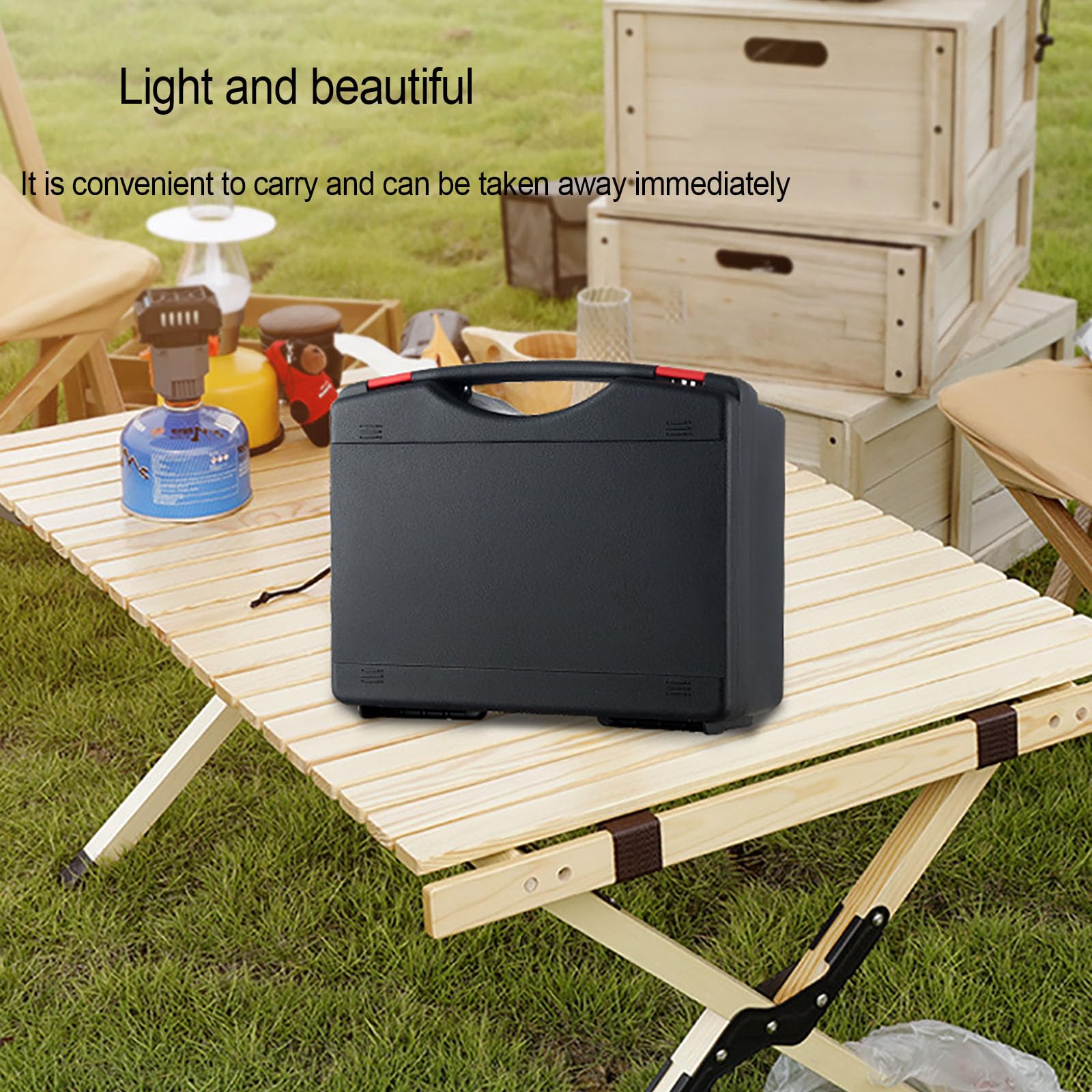 Réchaud de camping portable coupe-vent avec allumage électronique, solution de cuisson en plein air compacte pour 3 à 5 personnes, idéal pour le camping et la randonnée