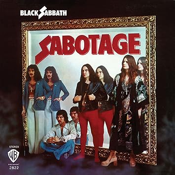 Sabotage by Black Sabbath album cover 1975 featuring mirror reflection effect