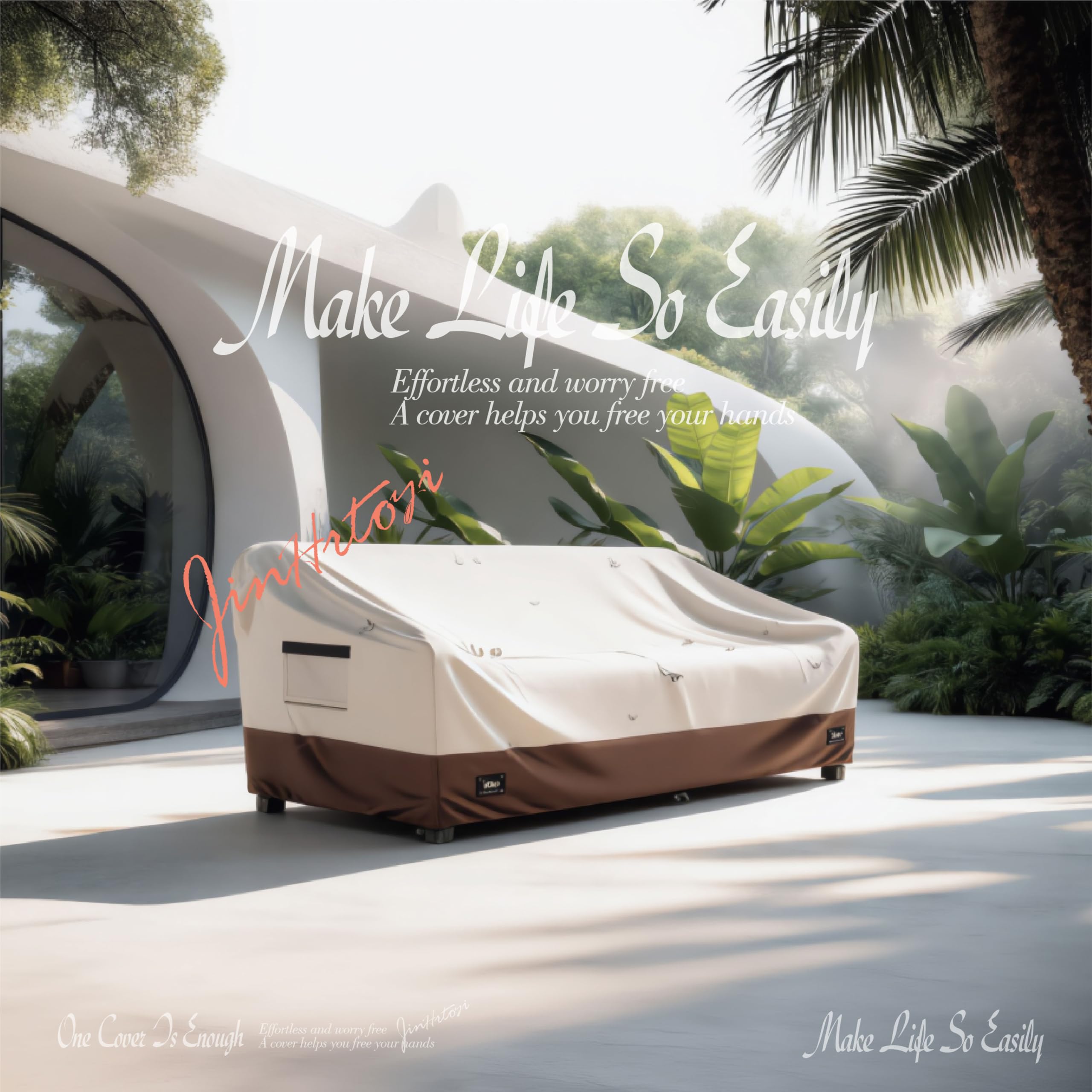 Amazon.com : JinHrtoyi 3-Seater Outdoor Couch Cover, 76Wx32Dx31H