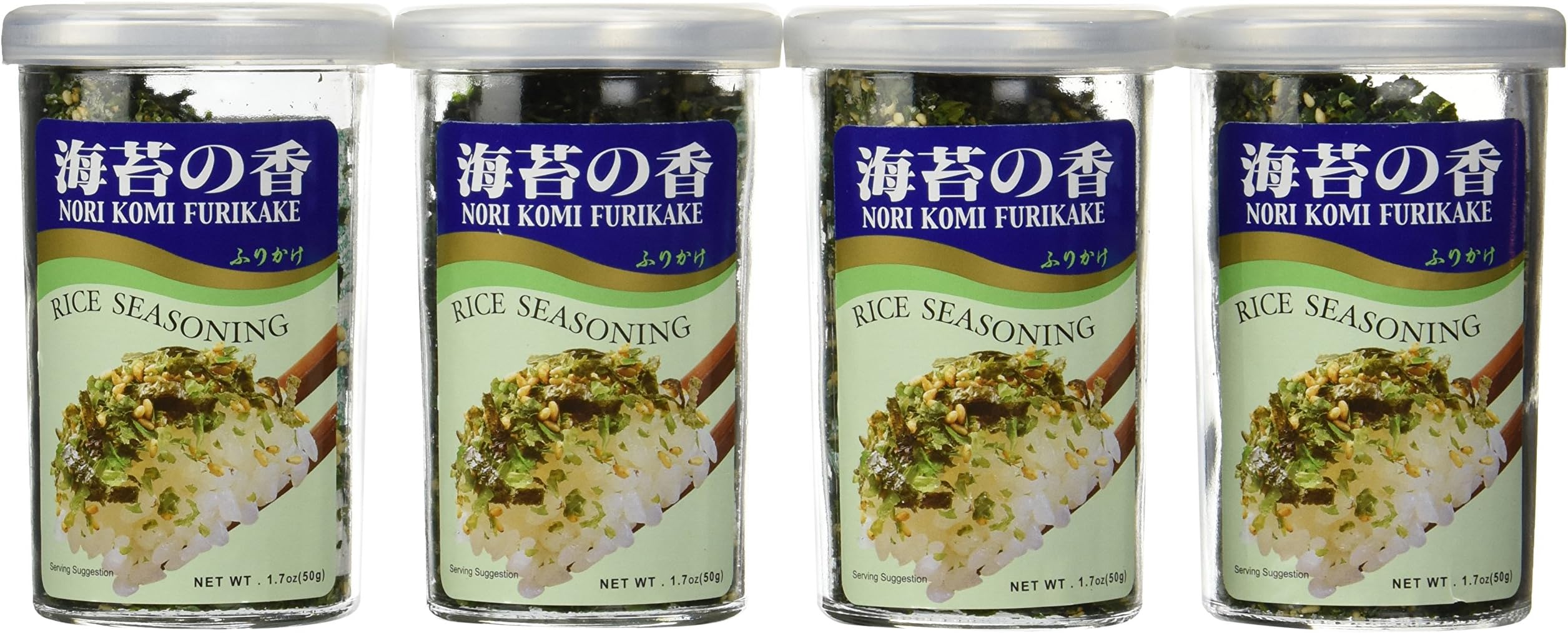 JFC Nori Fumi Furikake Rice Seasoning, 1.7-Ounce Jars (Pack of 4)