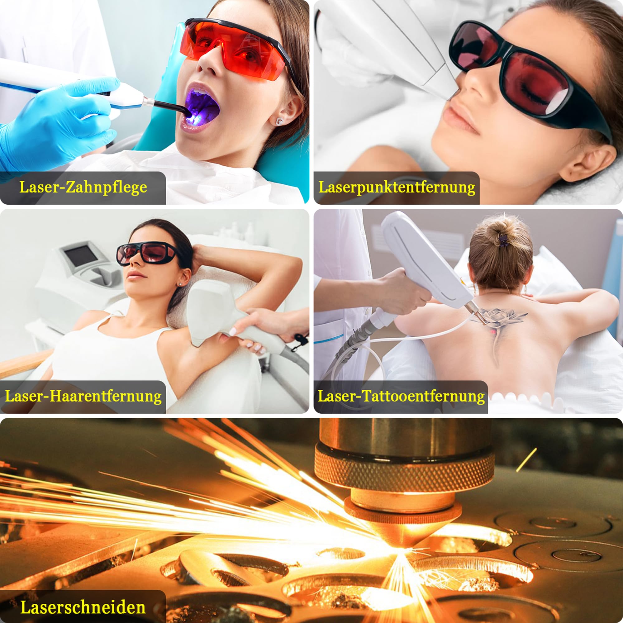 JILERWEAR Protection de sécurité OD6+ - 180 nm-540 nm - Lunettes de protection laser professionnelles pour laser de 405 nm, 445 nm - Laser 532 nm et lunettes de protection laser lilas/bleu/vert 450 nm