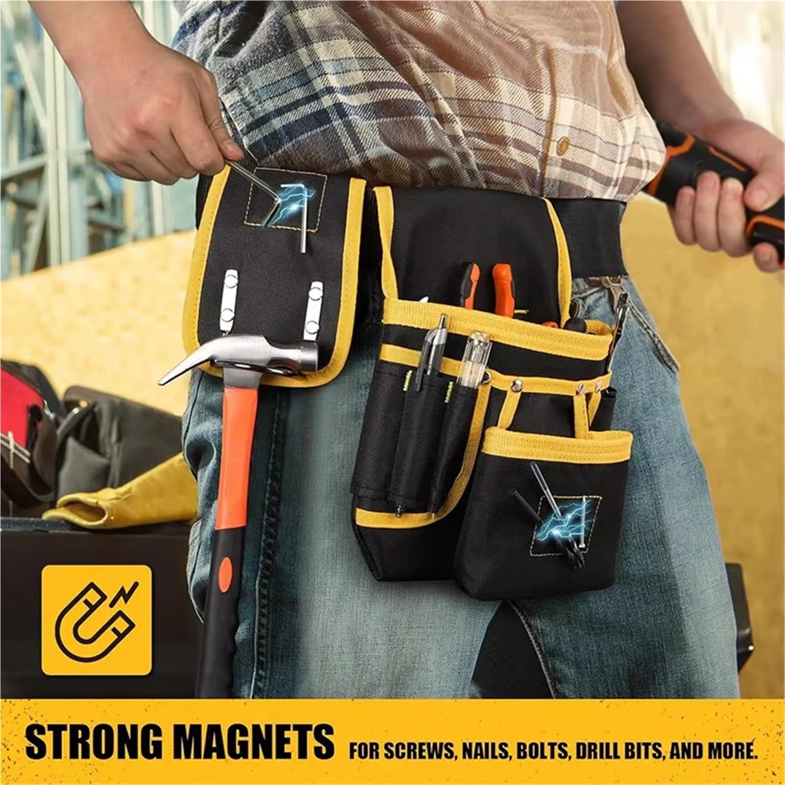 Ceinture Porte Outil Sac de ceinture à outils réglable