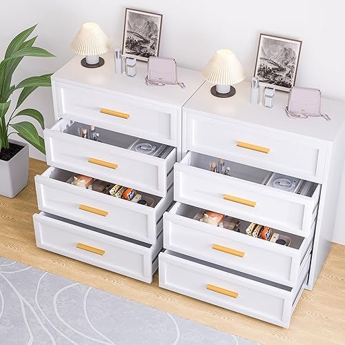 Miniatura 12 de Cómoda de metal con 4 cajones, cómoda para dormitorio, armario de almacenamiento con 4 cajones, aparador para entrada, sala de estar, industrial