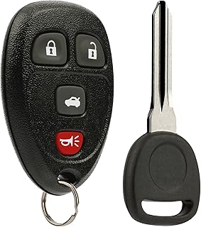 Key Fob Keyless Entry Remote fits Chevy Cobalt Malibu Pontiac G5 G6 Solstice Saturn Sky Aura (15252034 w/ Ignition Key)